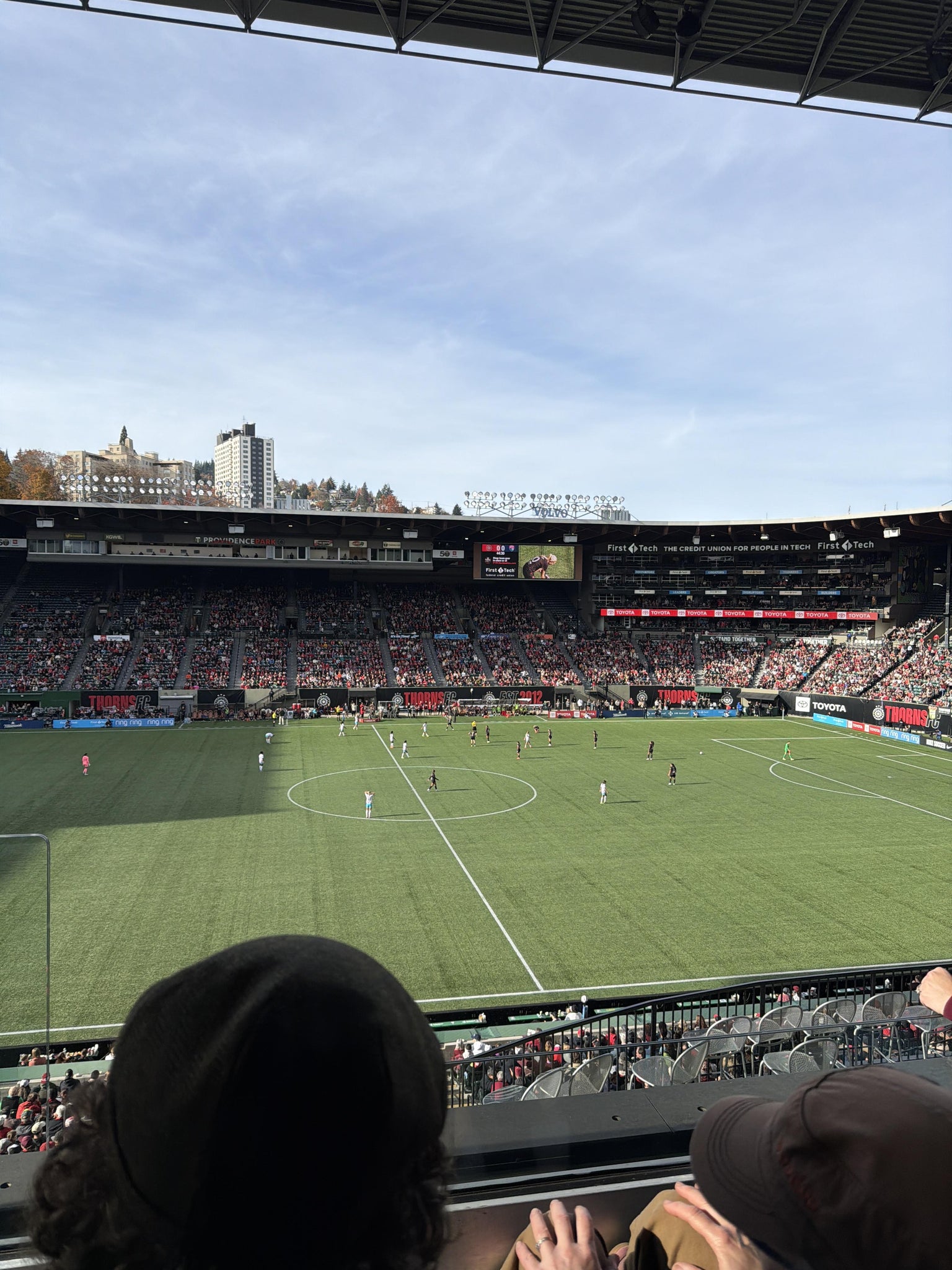 Vue réelle des fans prise de la Tanner Ridge 5 au site Providence Park par Christine J