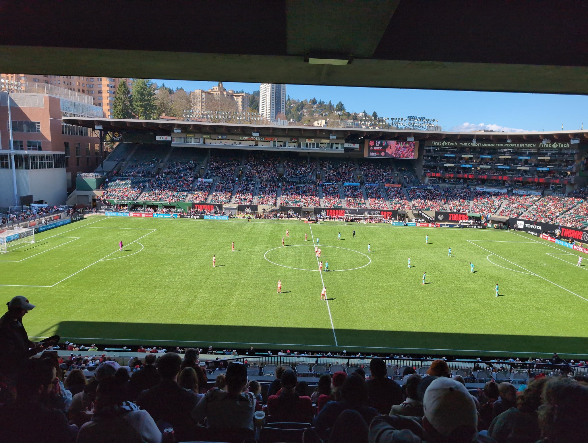 Vue réelle des fans prise de la Tanner Ridge 5 au site Providence Park par Anthony I