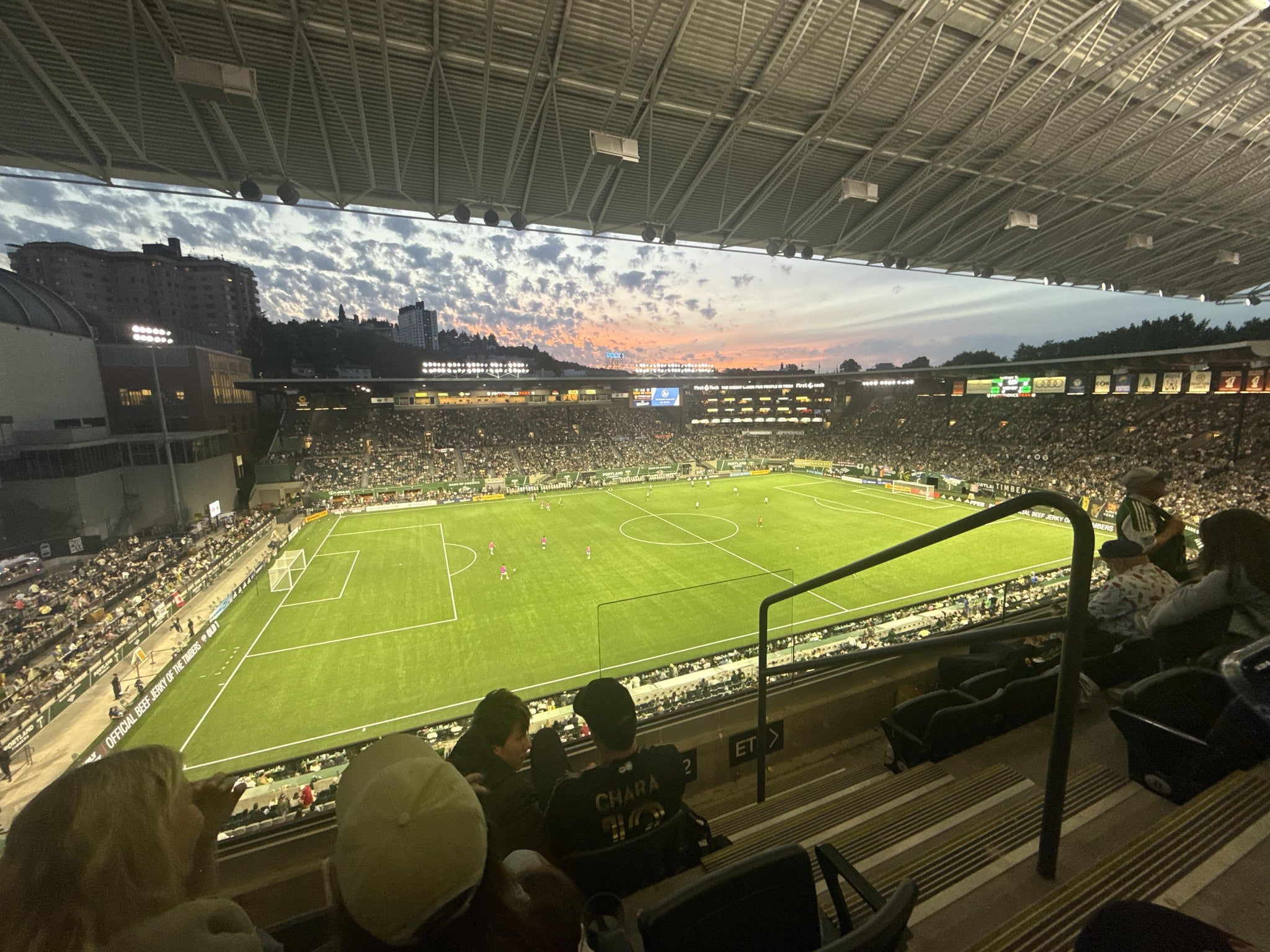 Vue réelle des fans prise de la Toyota Terrace 2 au site Providence Park par Daniel G