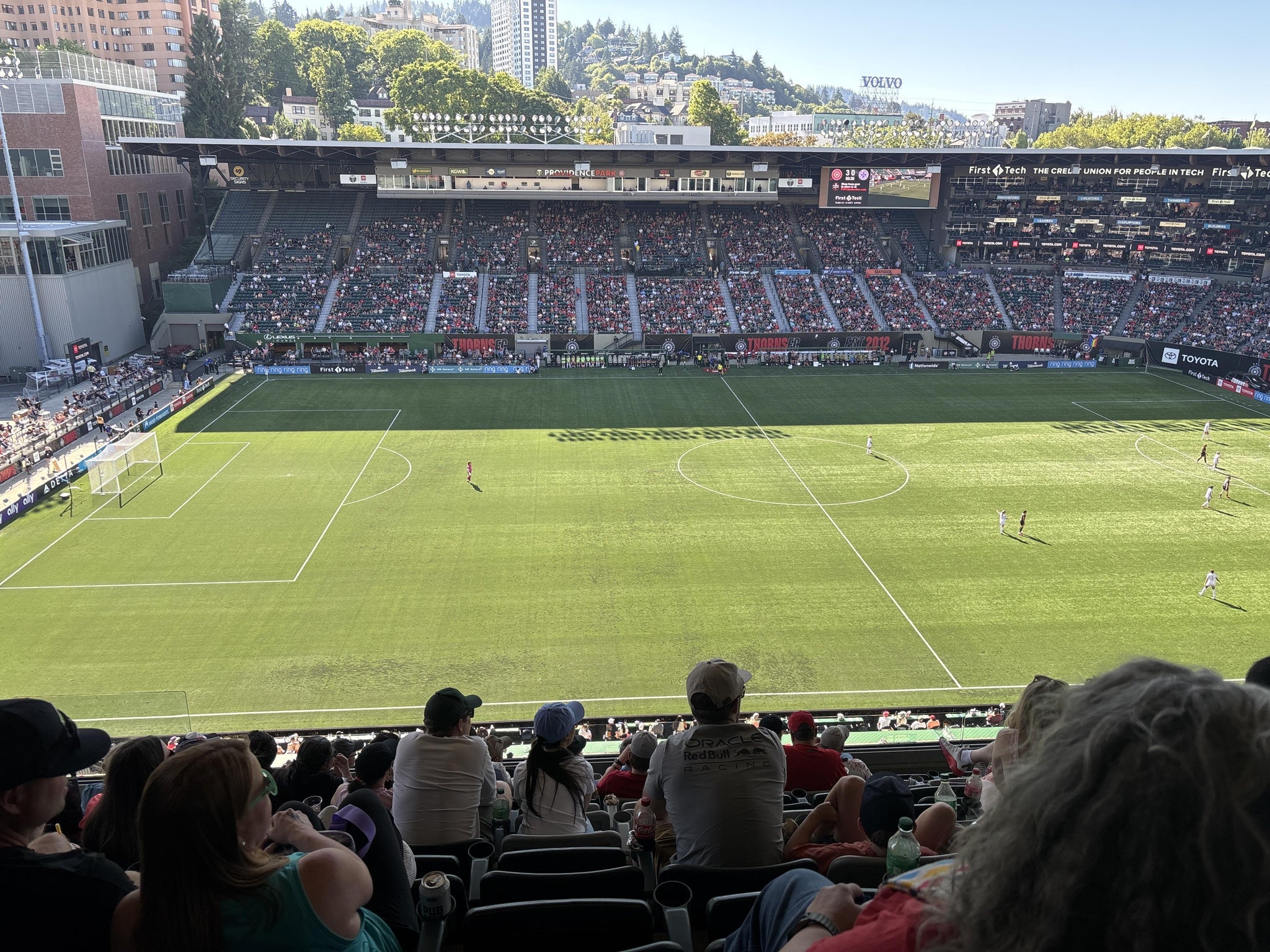 Vue réelle des fans prise de la Toyota Terrace 3 au site Providence Park par Matthew S