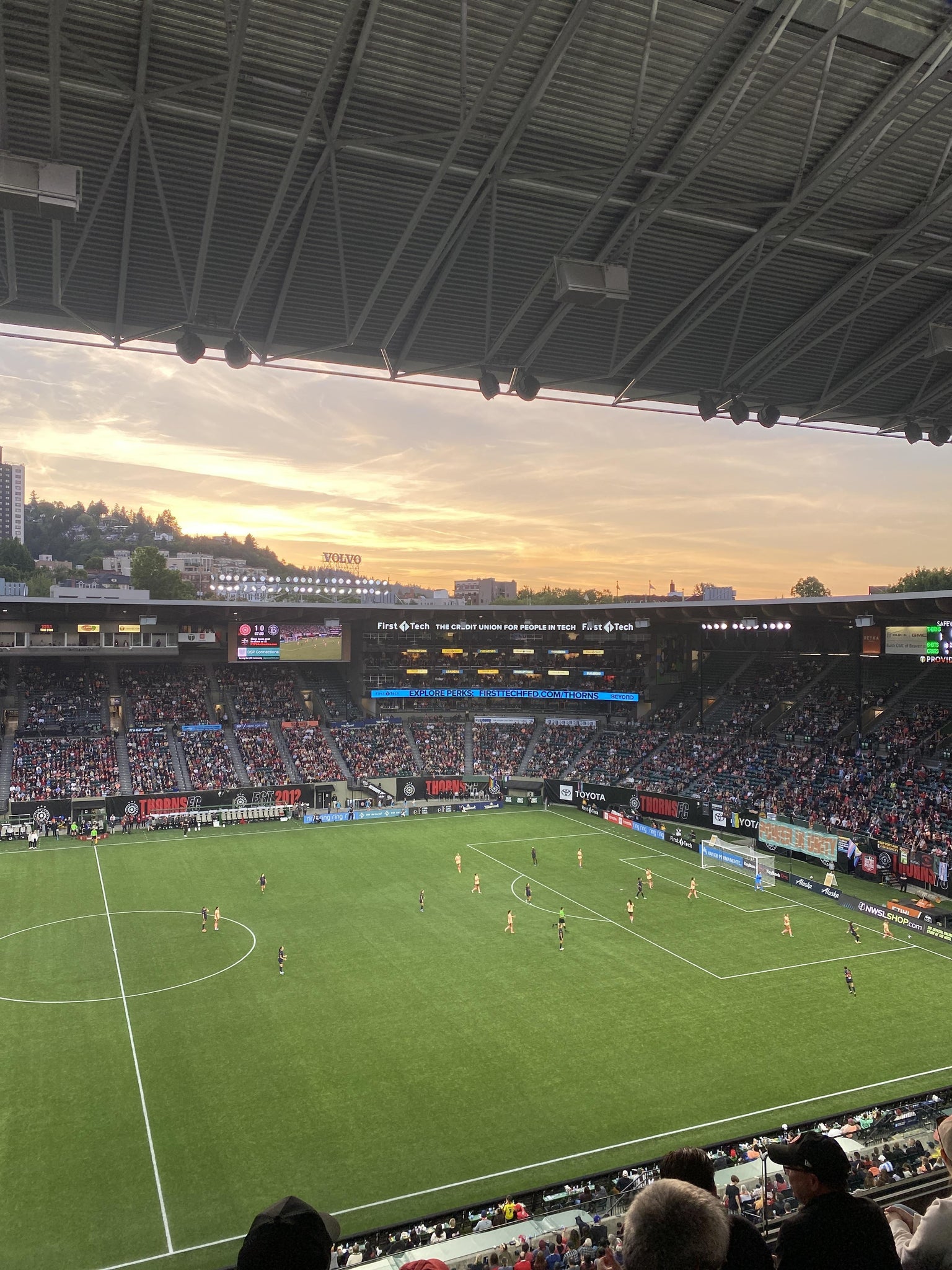 Vue réelle des fans prise de la Toyota Terrace 5 au site Providence Park par Katie P