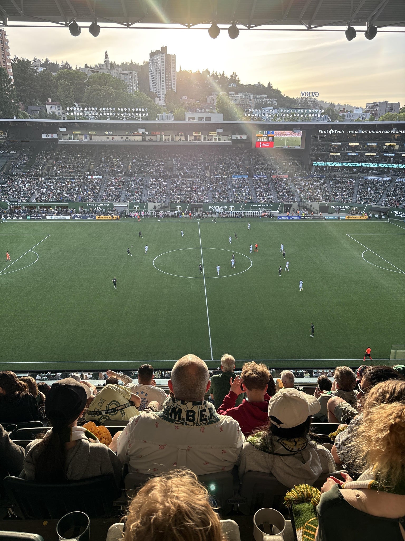 Vue réelle des fans prise de la Toyota Terrace 5 au site Providence Park par Eric  N