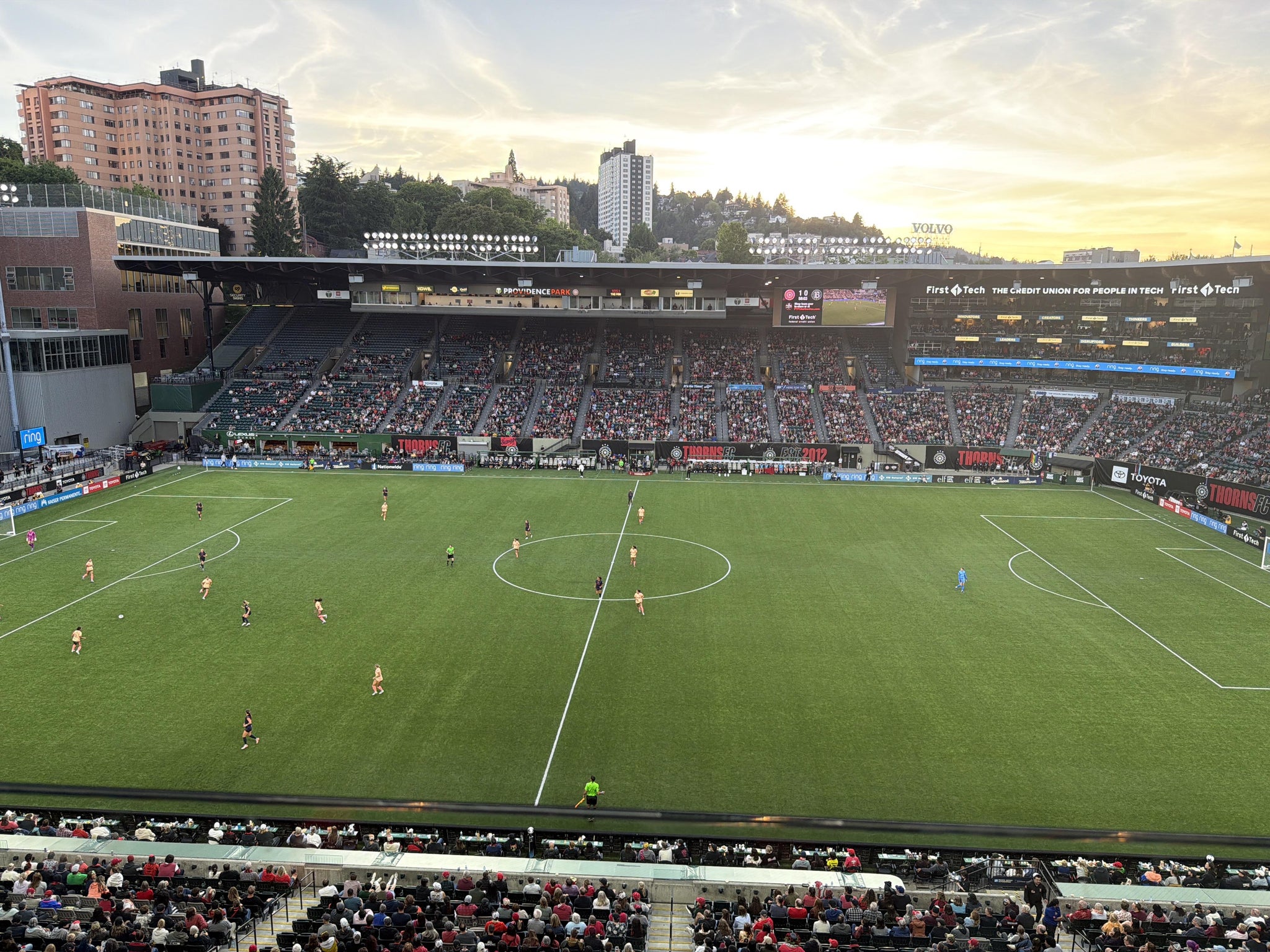 Vue réelle des fans prise de la Toyota Terrace 6 au site Providence Park par Brian B