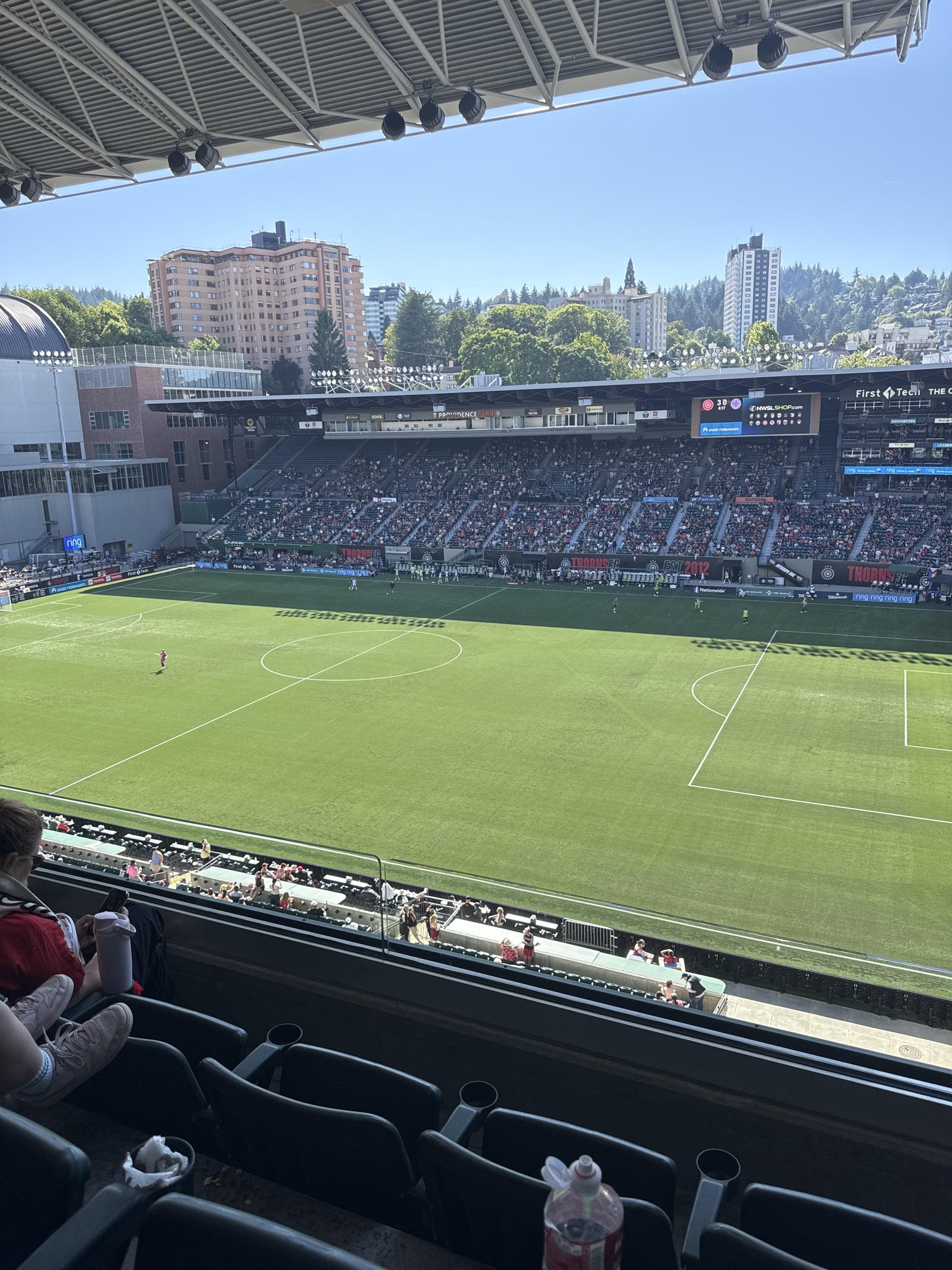 Vue réelle des fans prise de la Toyota Terrace 9 au site Providence Park par Krista R