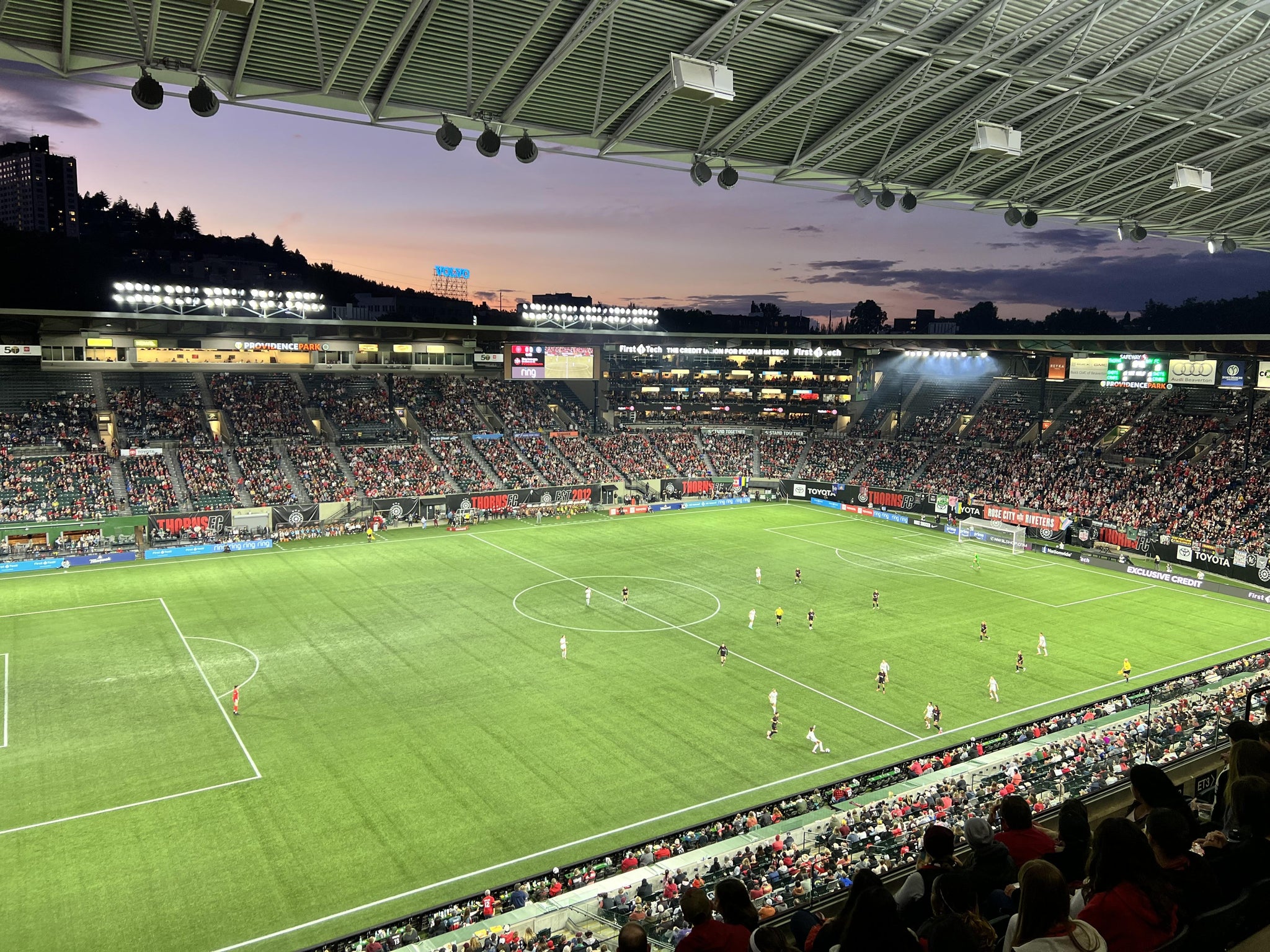 Vue réelle des fans prise de la Toyota Terrace East 2 au site Providence Park par Jillian S