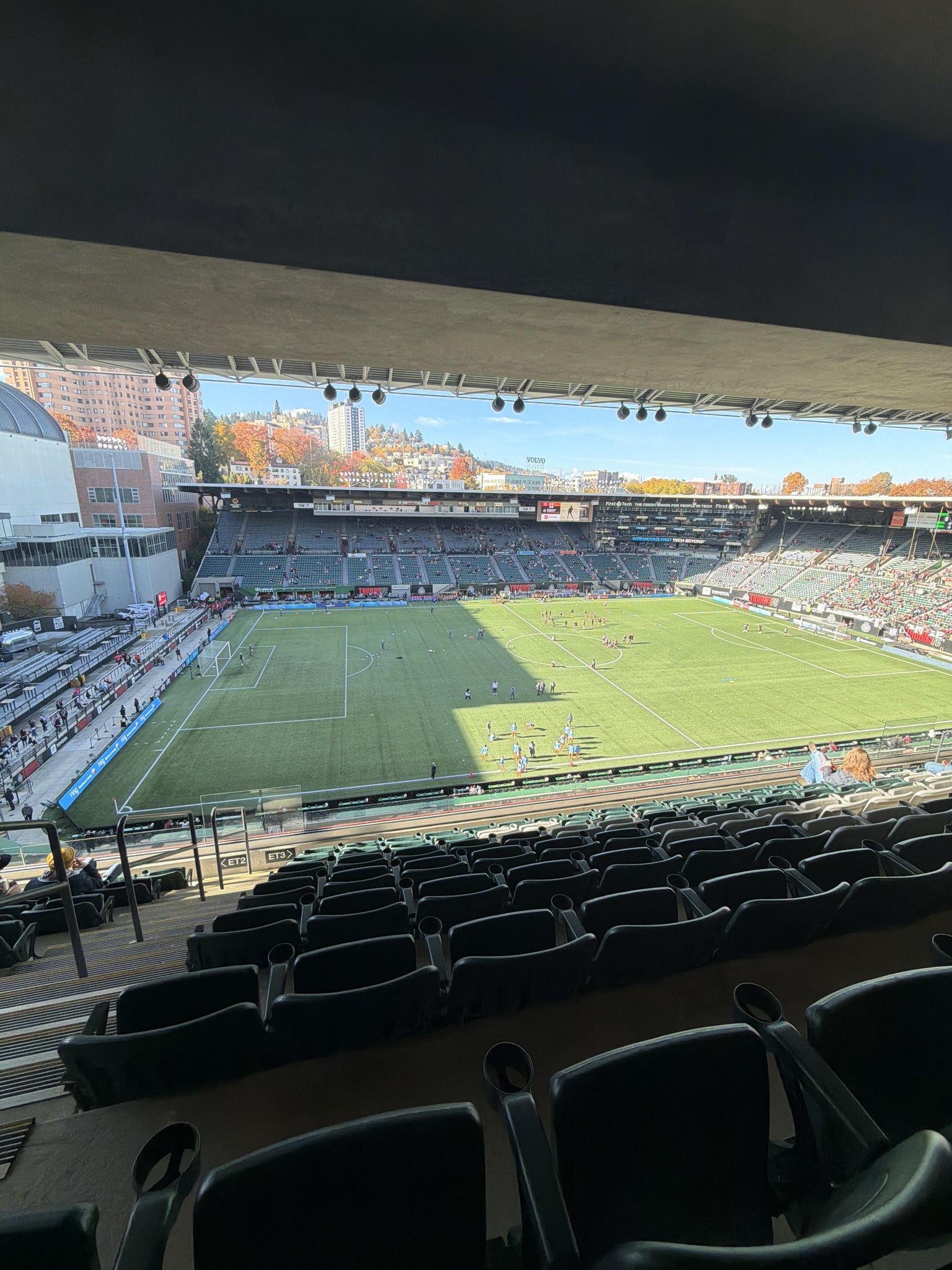 Vue réelle des fans prise de la Toyota Terrace East 3 au site Providence Park par Jacob C
