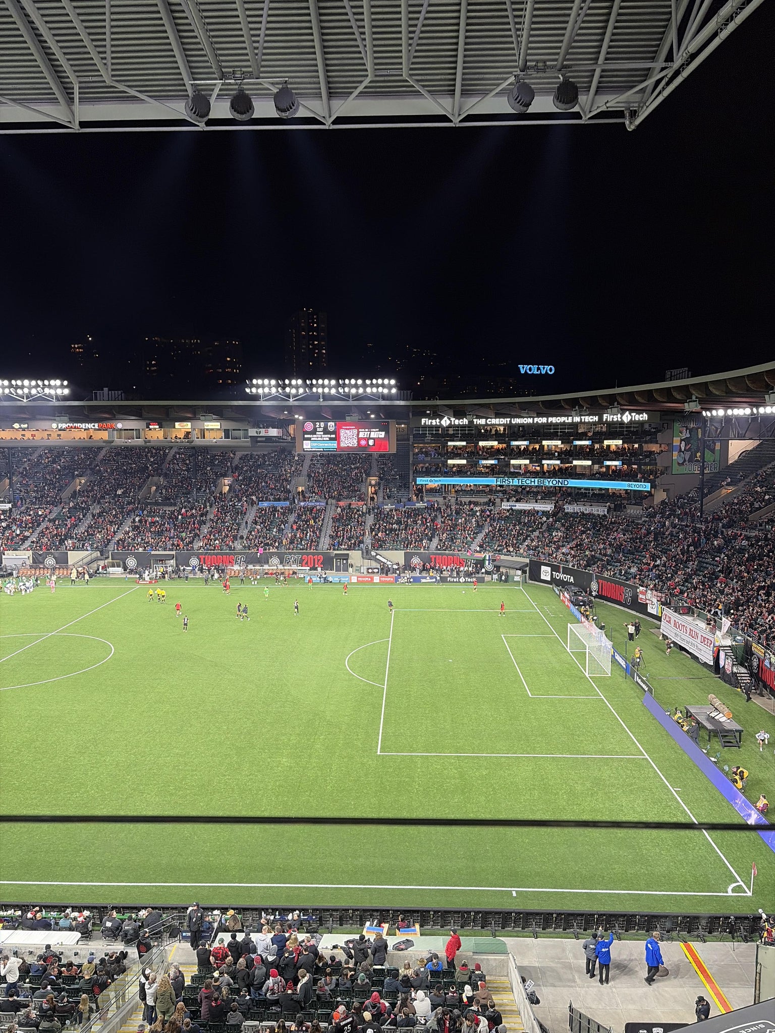 Vue réelle des fans prise de la Toyota Terrace East 8 au site Providence Park par Jennifer G
