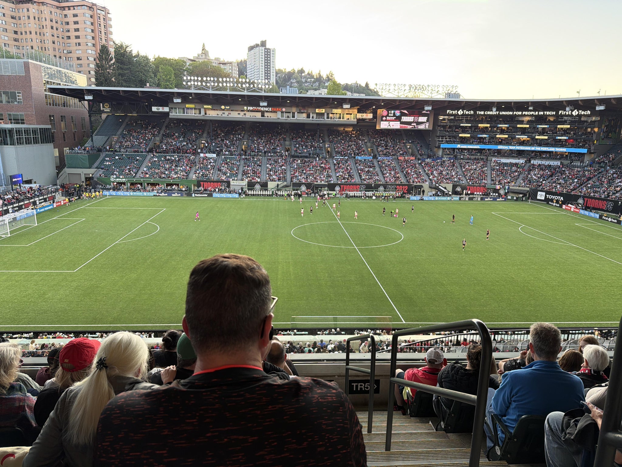 Vue réelle des fans prise de la Section TR 4 au site Providence Park par Alex T
