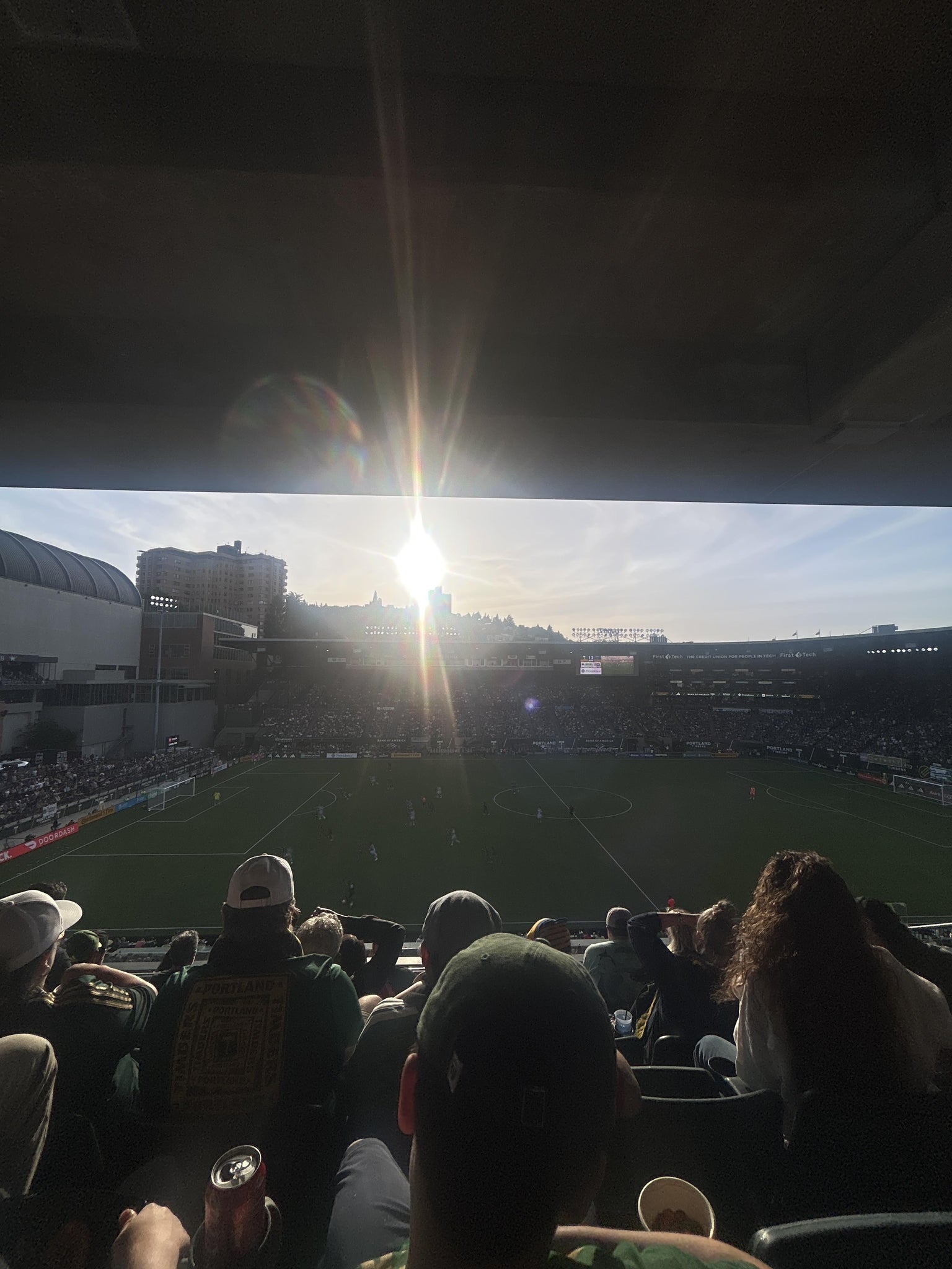 Vue réelle des fans prise de la Section TR 5 au site Providence Park par Tyree O