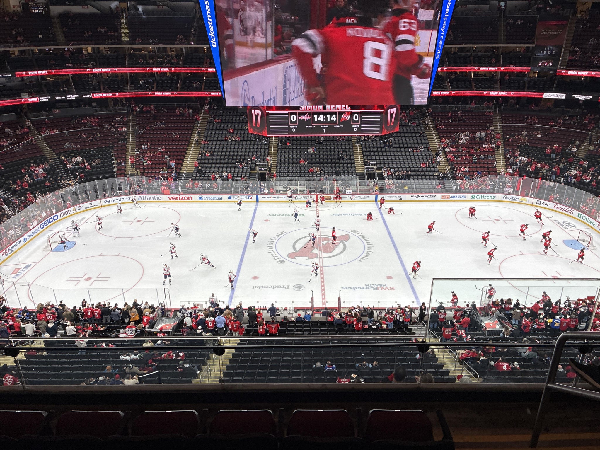 Real Fan View taken from Section 111 at Prudential Center by Keir L