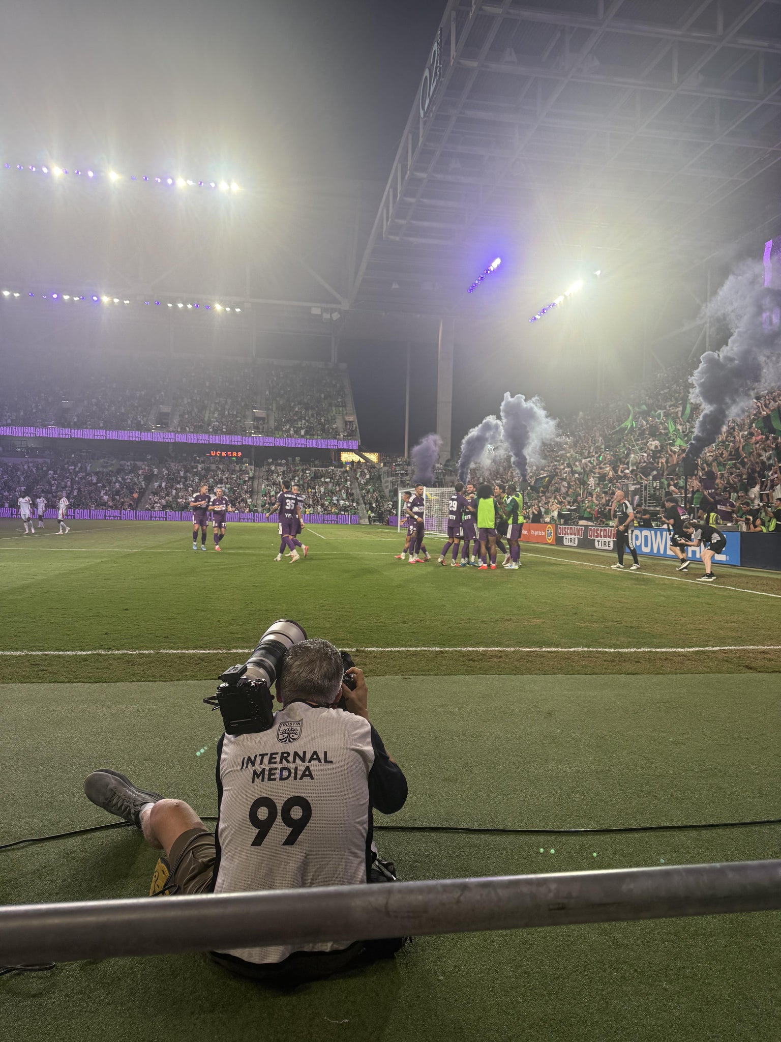 Vue réelle des fans prise de la Section 108 au site Q2 Stadium par Jacob S