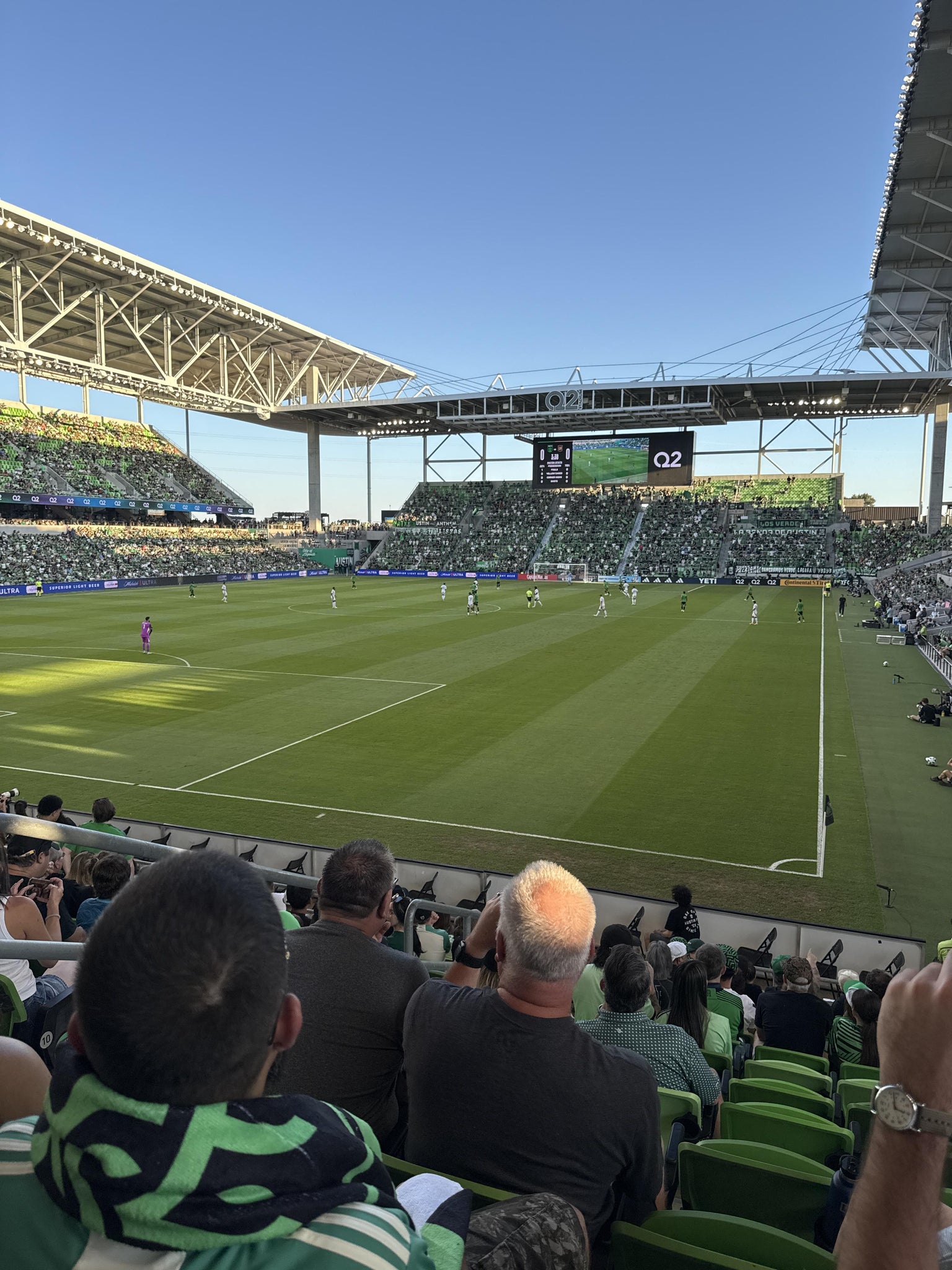 Real Fan View taken from Section 120 at Q2 Stadium by Elizabeth F