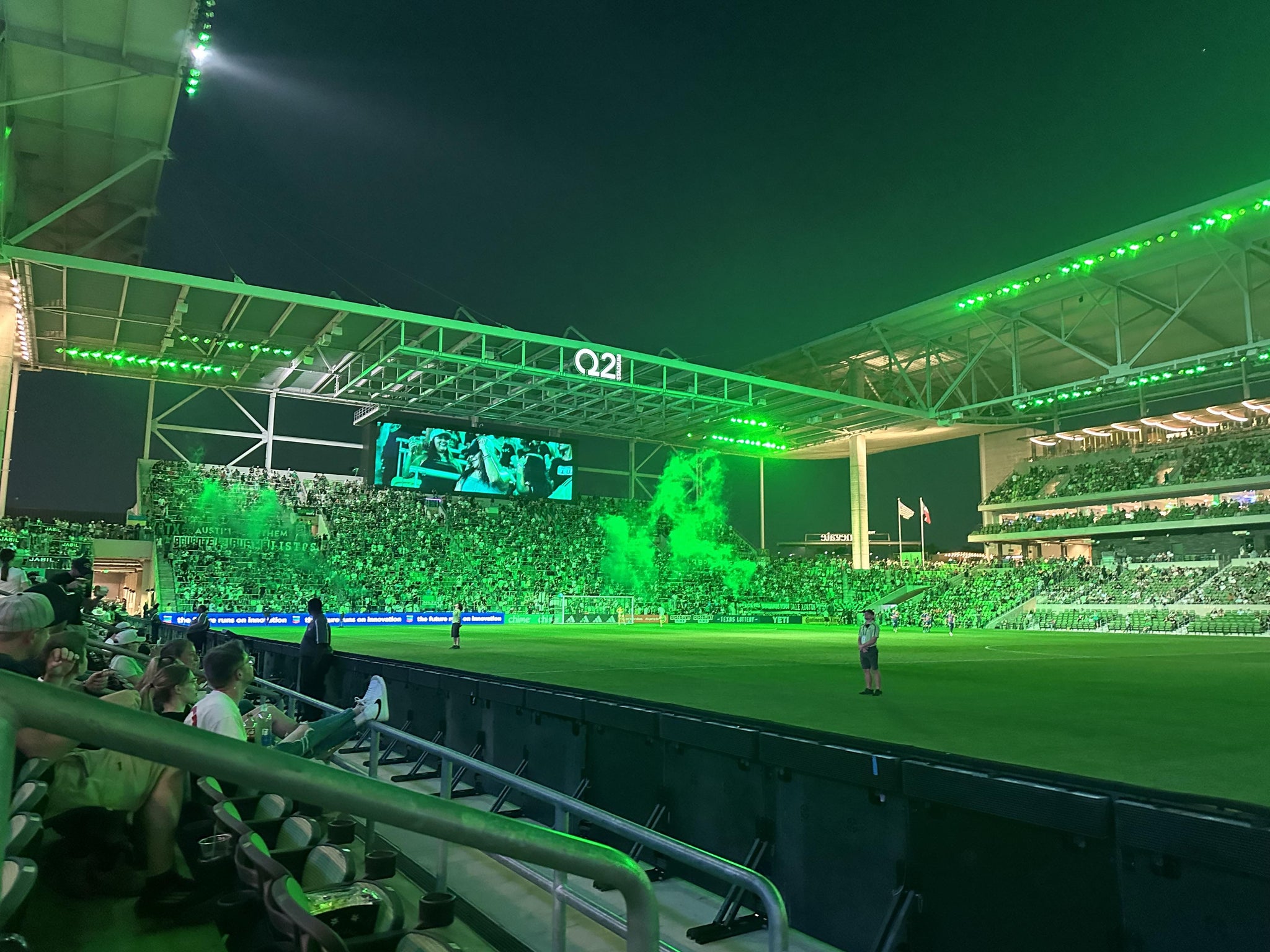 Real Fan View taken from Section 130 at Q2 Stadium by Carlos V