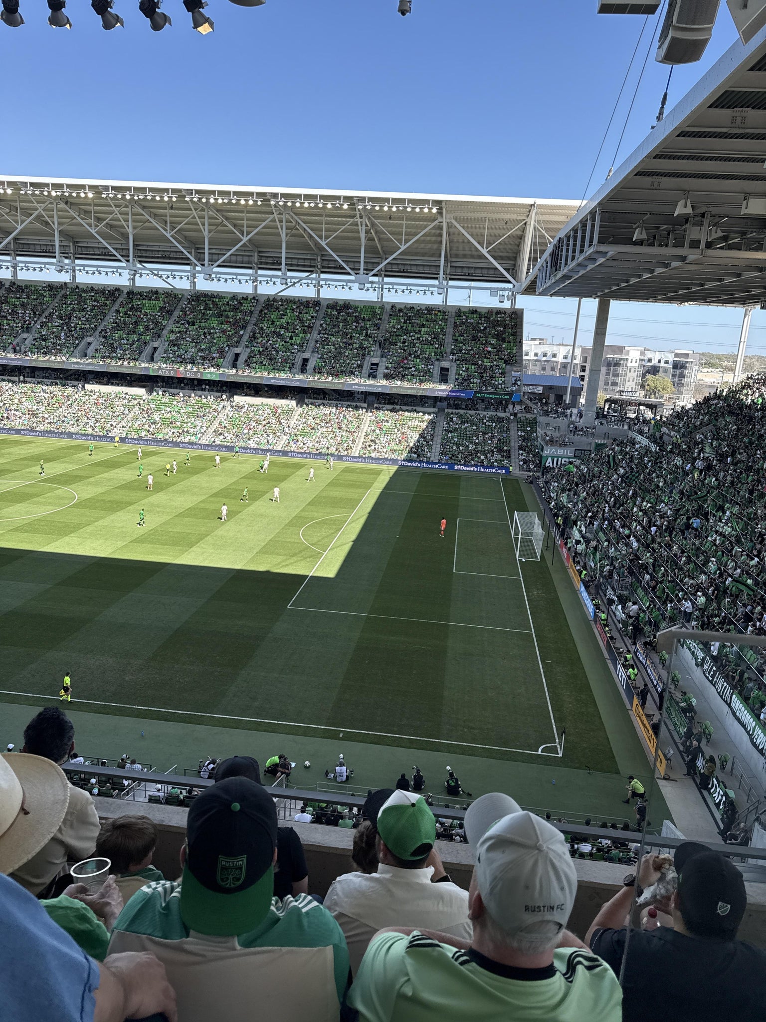 Real Fan View taken from Austin Telco Terrace 310 at Q2 Stadium by Jaime S