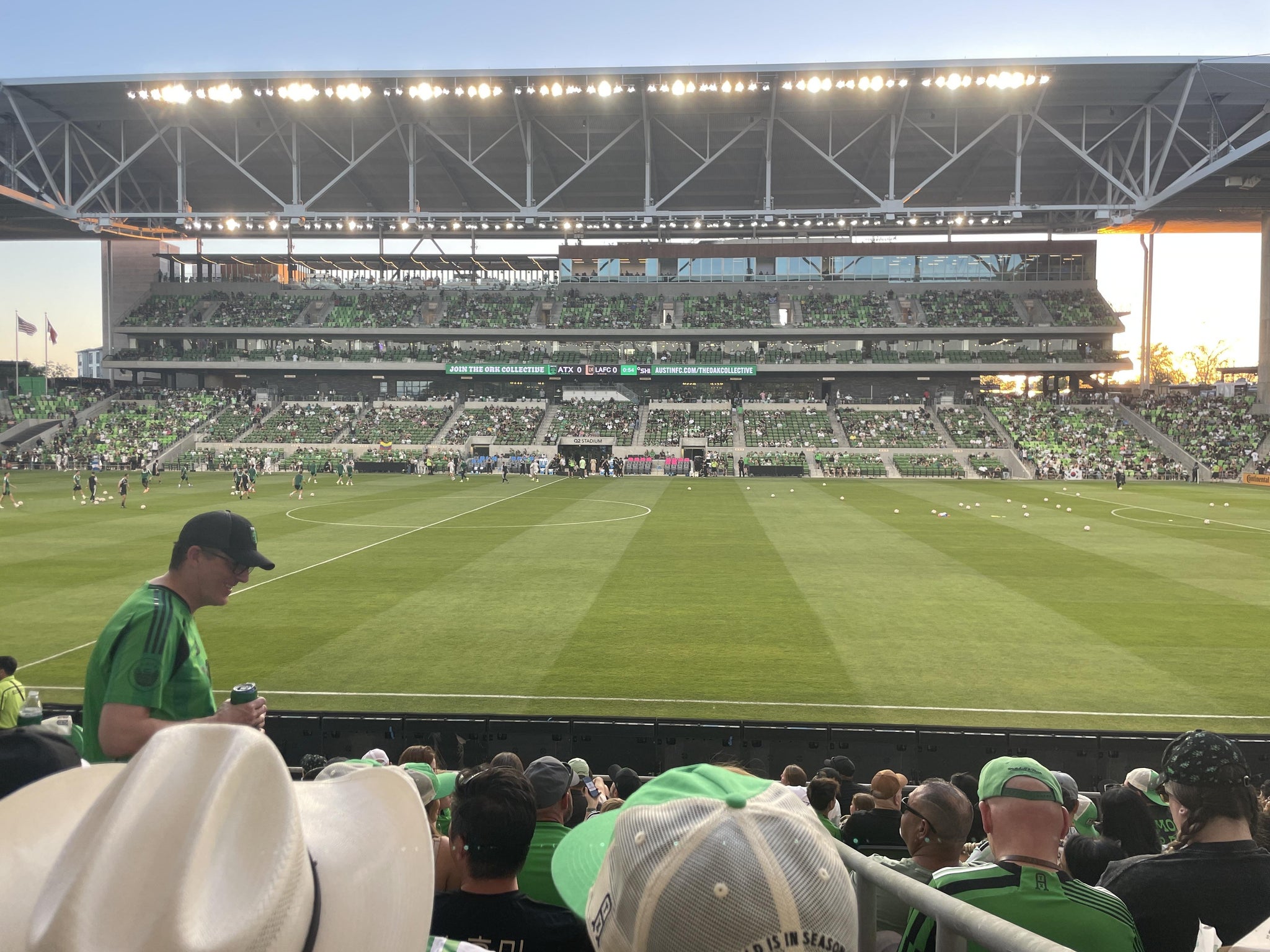 Real Fan View taken from East Club 131 at Q2 Stadium by Zach R