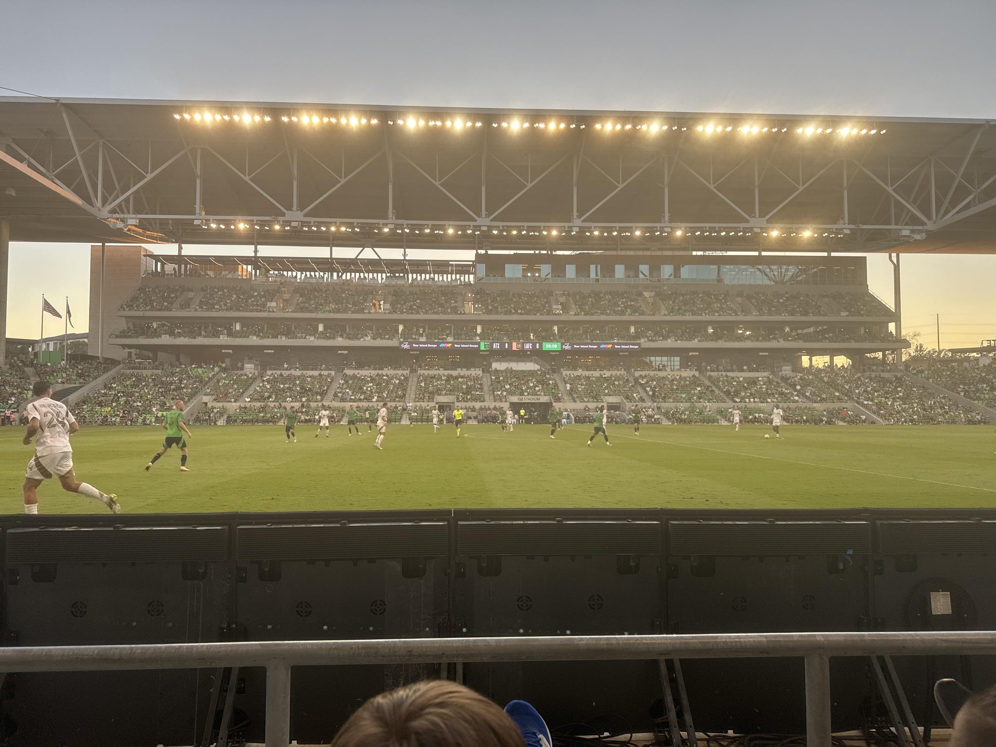 Real Fan View taken from East Club 133 at Q2 Stadium by Jolie C