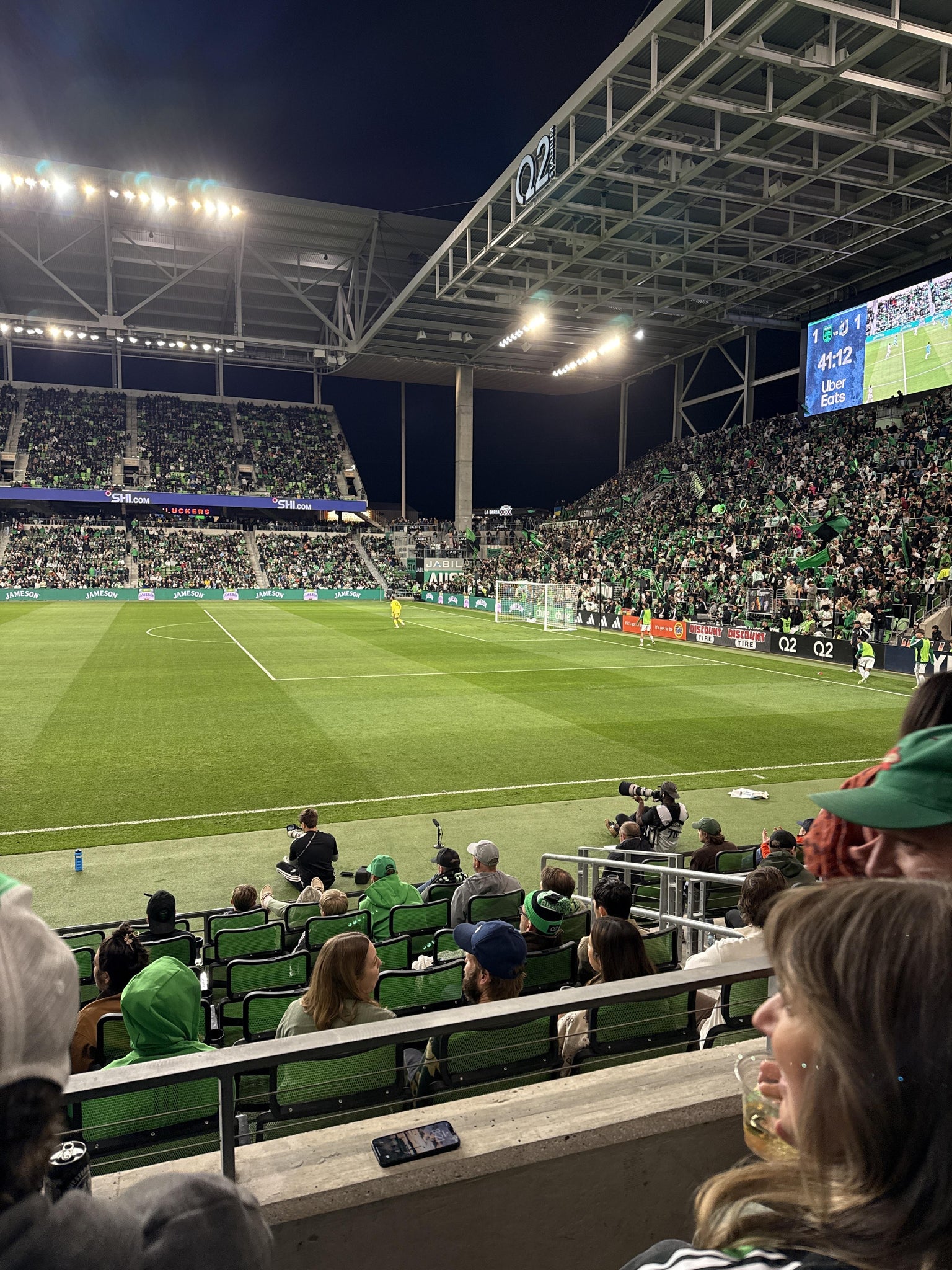 Real Fan View taken from Lexus Club 110 at Q2 Stadium by Quinn M