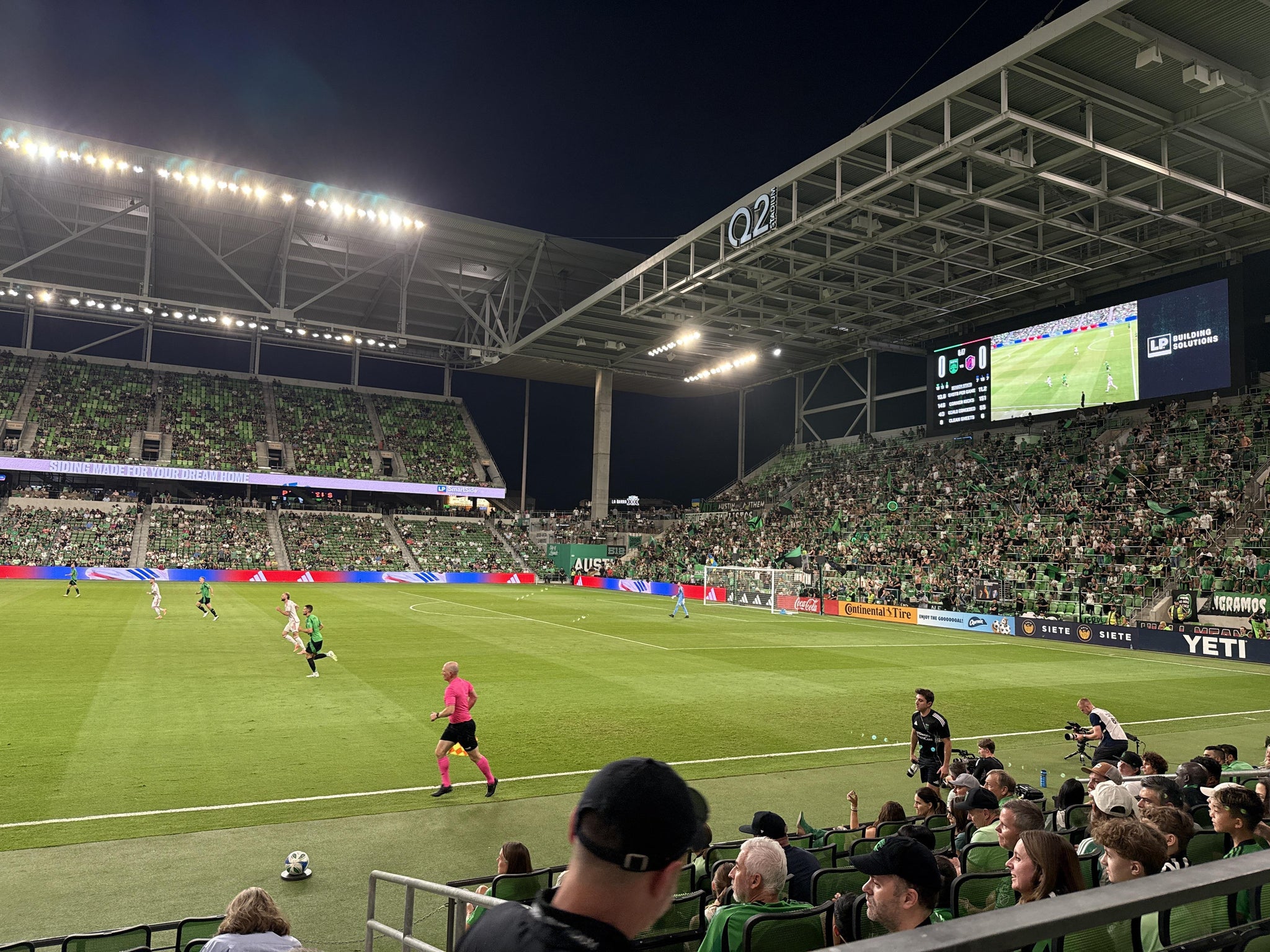 Real Fan View taken from Lexus Club 111 at Q2 Stadium by Johanna H