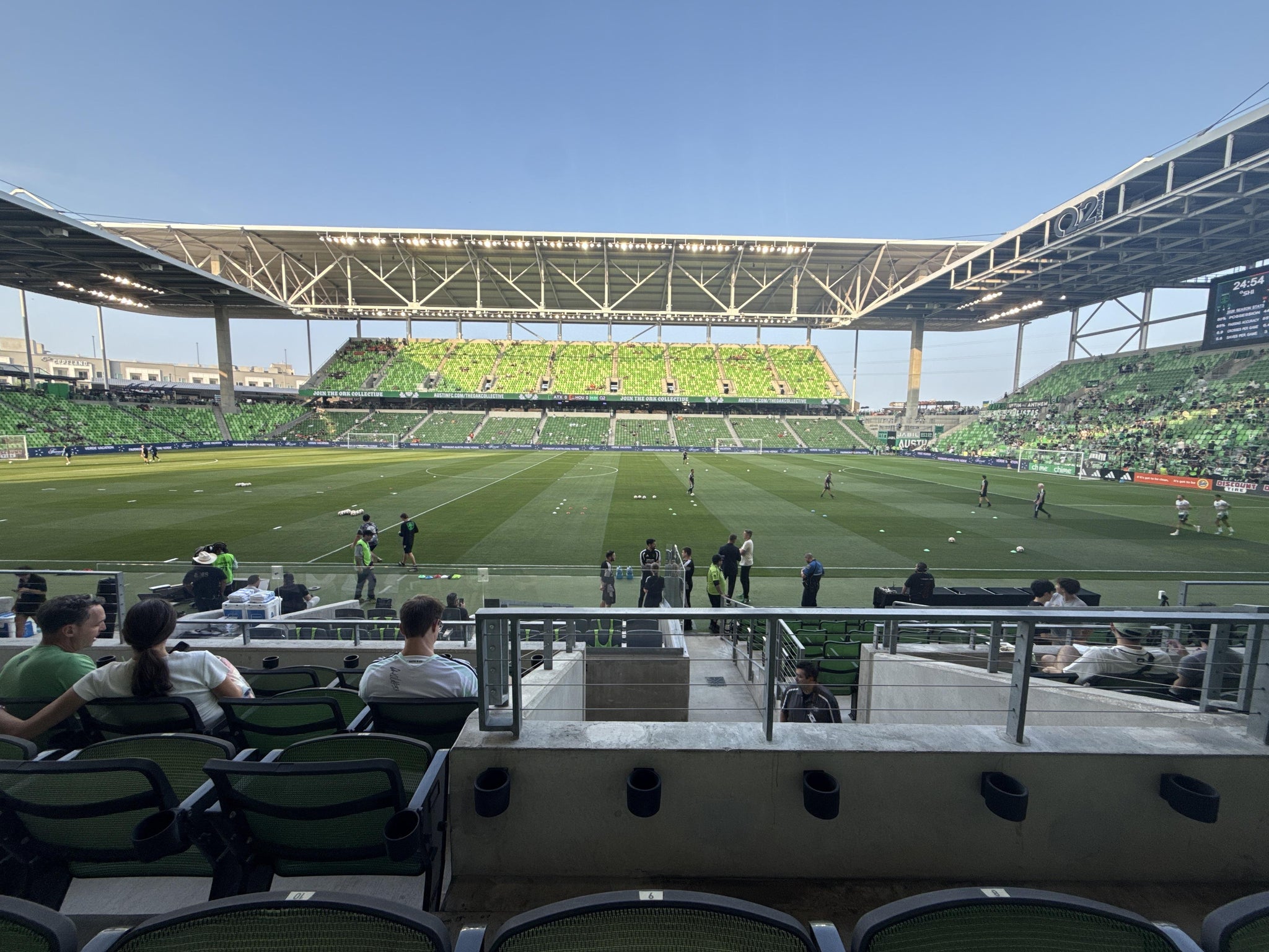 Real Fan View taken from Lexus Club 112 at Q2 Stadium by Zachary B