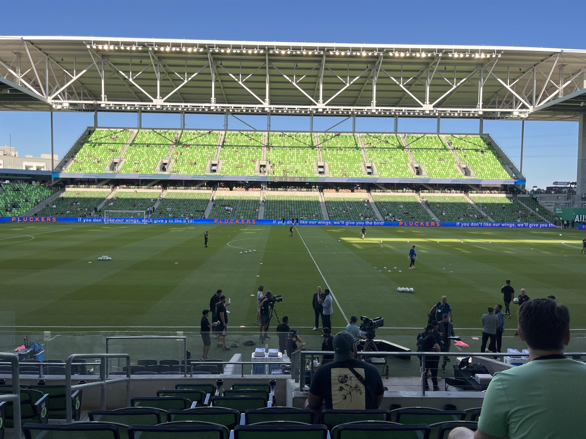 Real Fan View taken from Lexus Club 113 at Q2 Stadium by Jett C