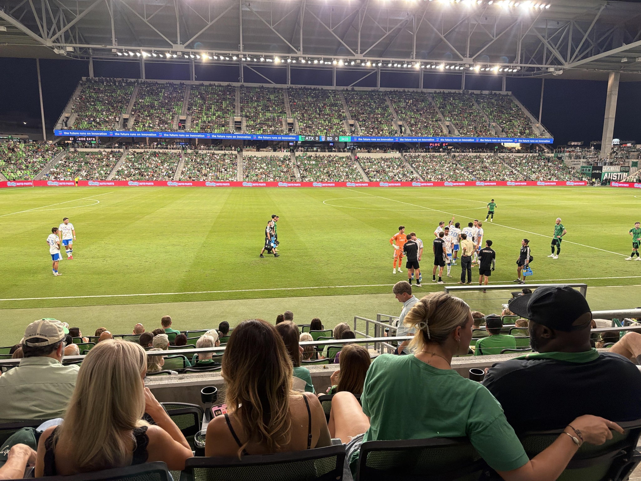 Real Fan View taken from Lexus Club 115 at Q2 Stadium by Robert O