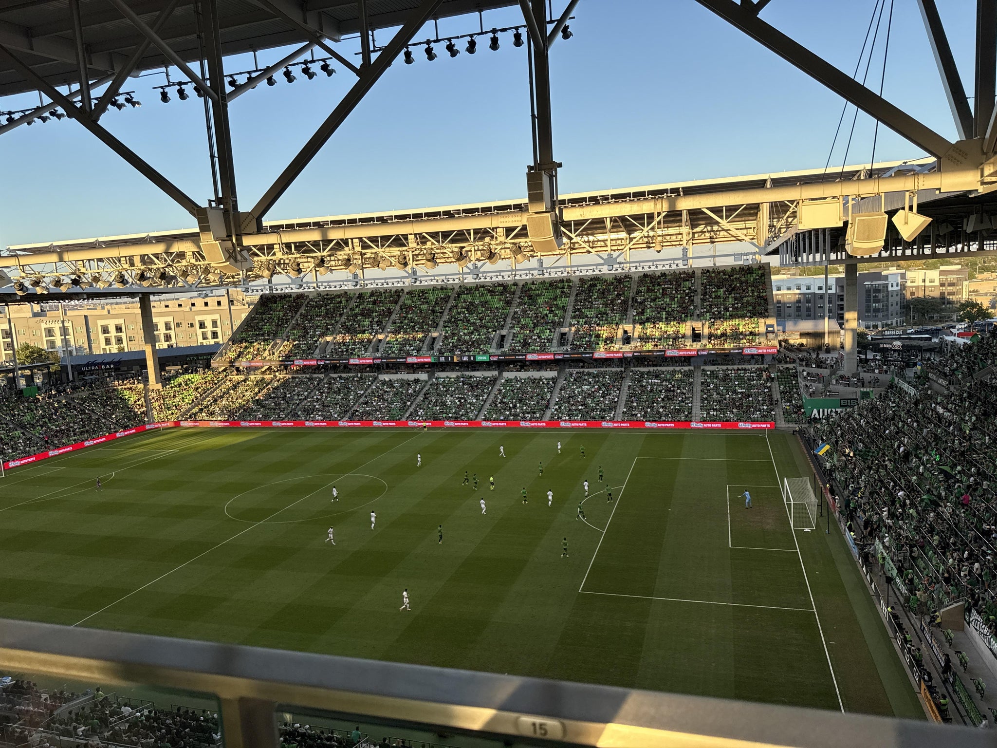 Real Fan View taken from Porch ADA at Q2 Stadium by Jaime S