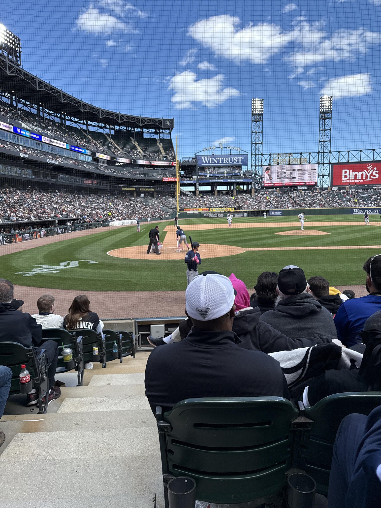 Real Fan View taken from Section 128 at Rate Field by Lawrence H