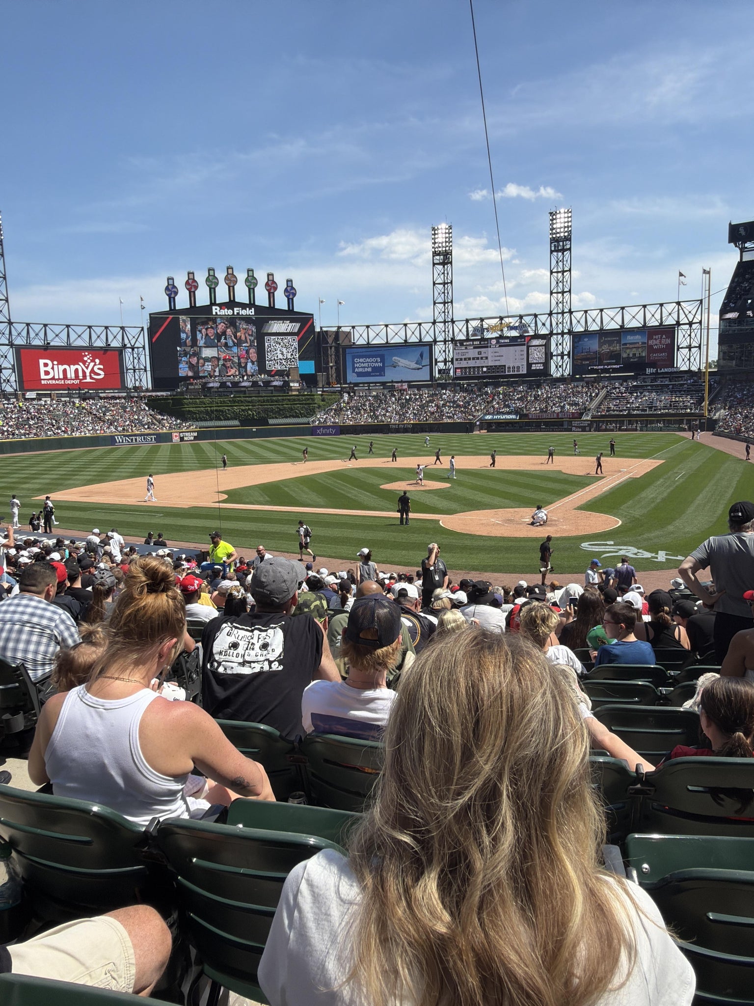 Real Fan View taken from Section 134 at Rate Field by Matthew B