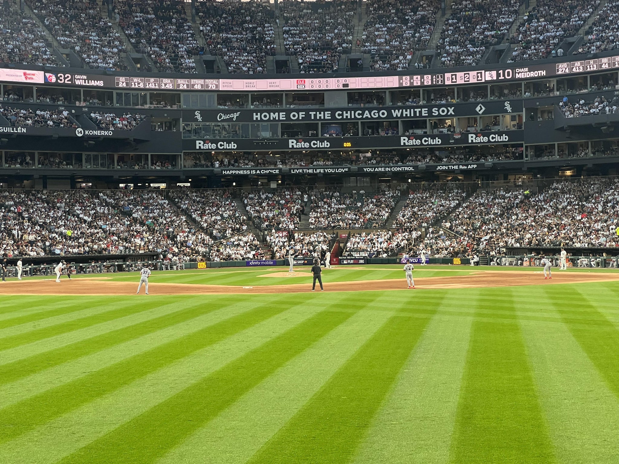 Real Fan View taken from Section 164 at Rate Field by Robert B