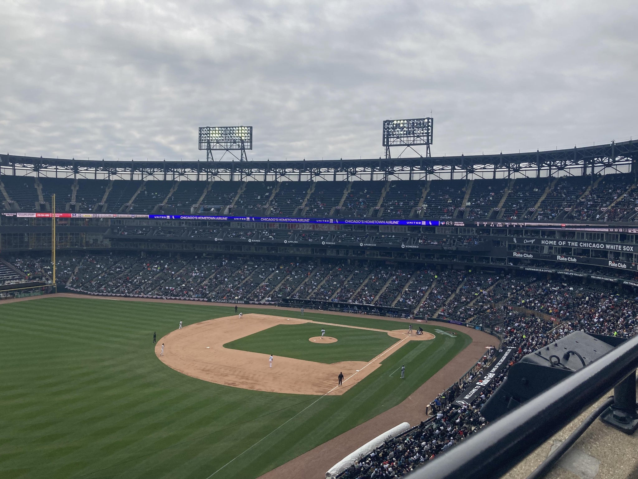 Real Fan View taken from Section 552 at Rate Field by Roxanne A