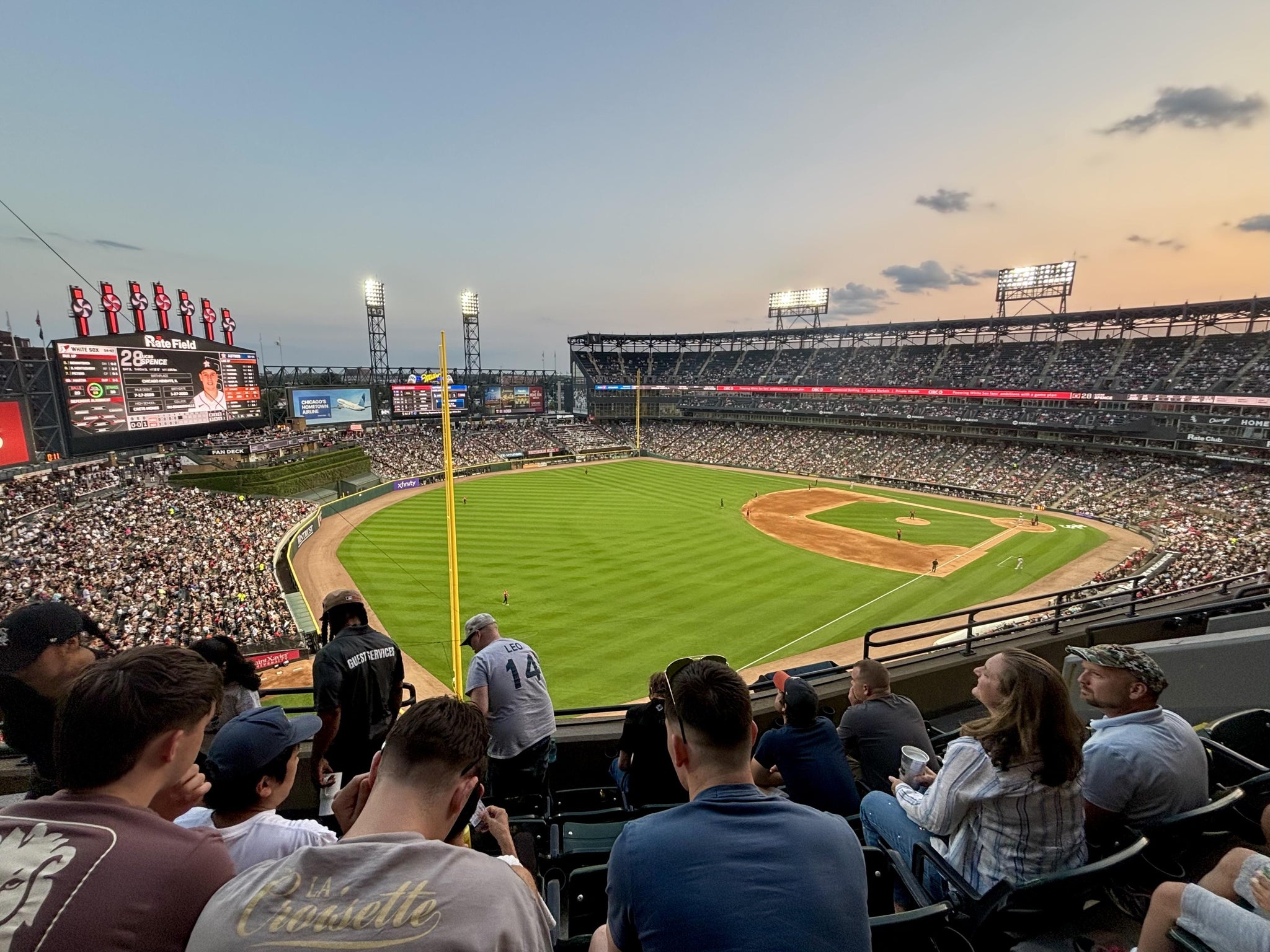 Vue réelle des fans prise de la Section 554 au site Rate Field par Monica S