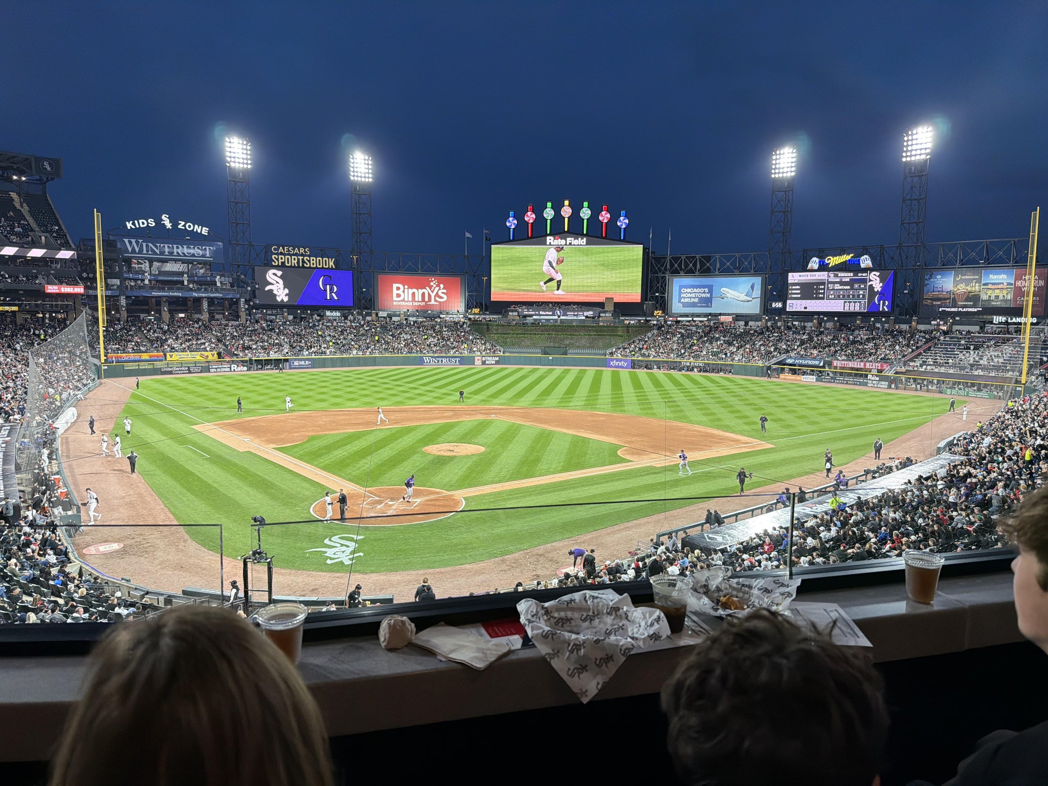 Real Fan View taken from Rate Club A at Rate Field by Danielle L