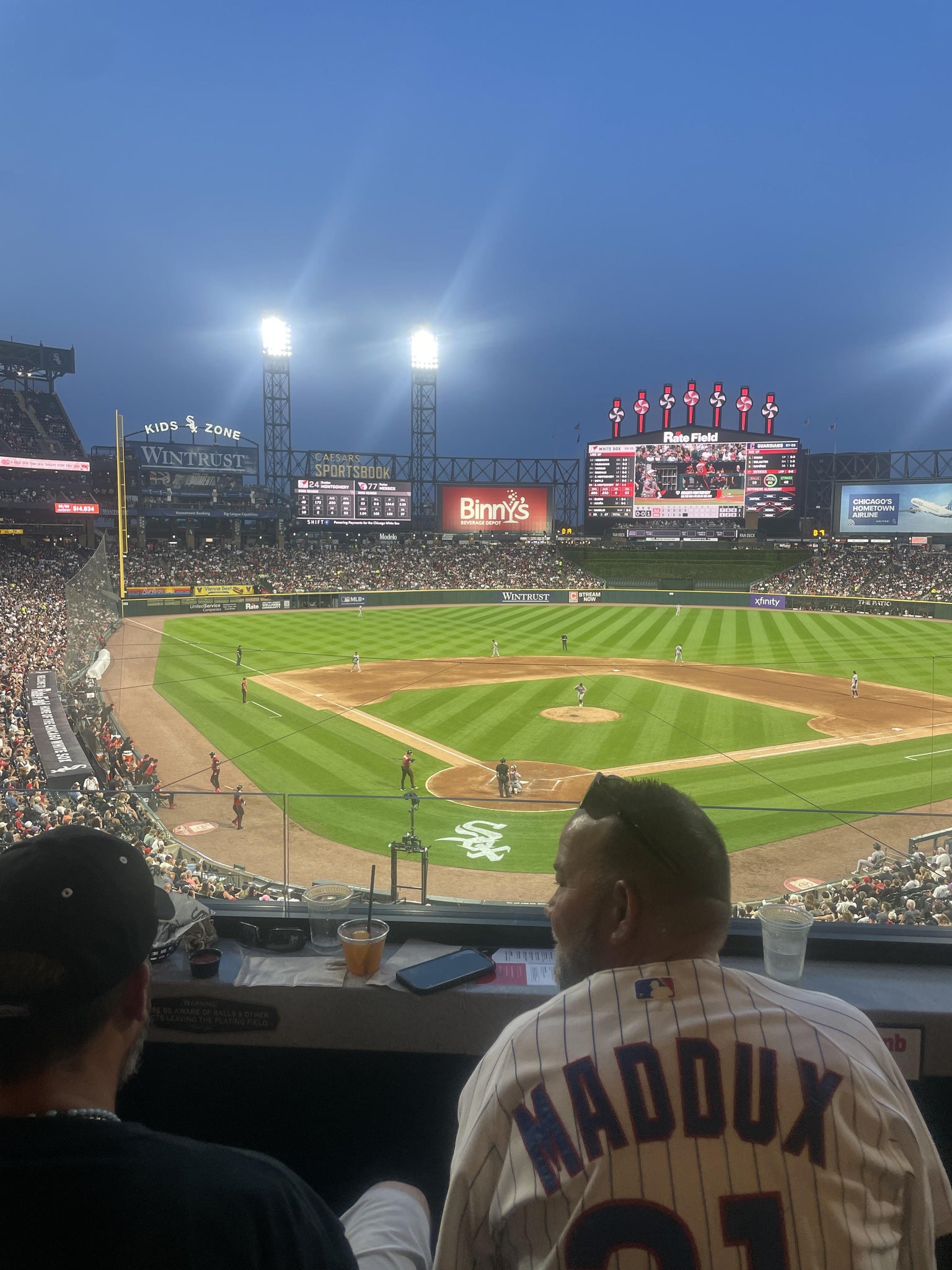 Real Fan View taken from Rate Club B at Rate Field by Kathryn L