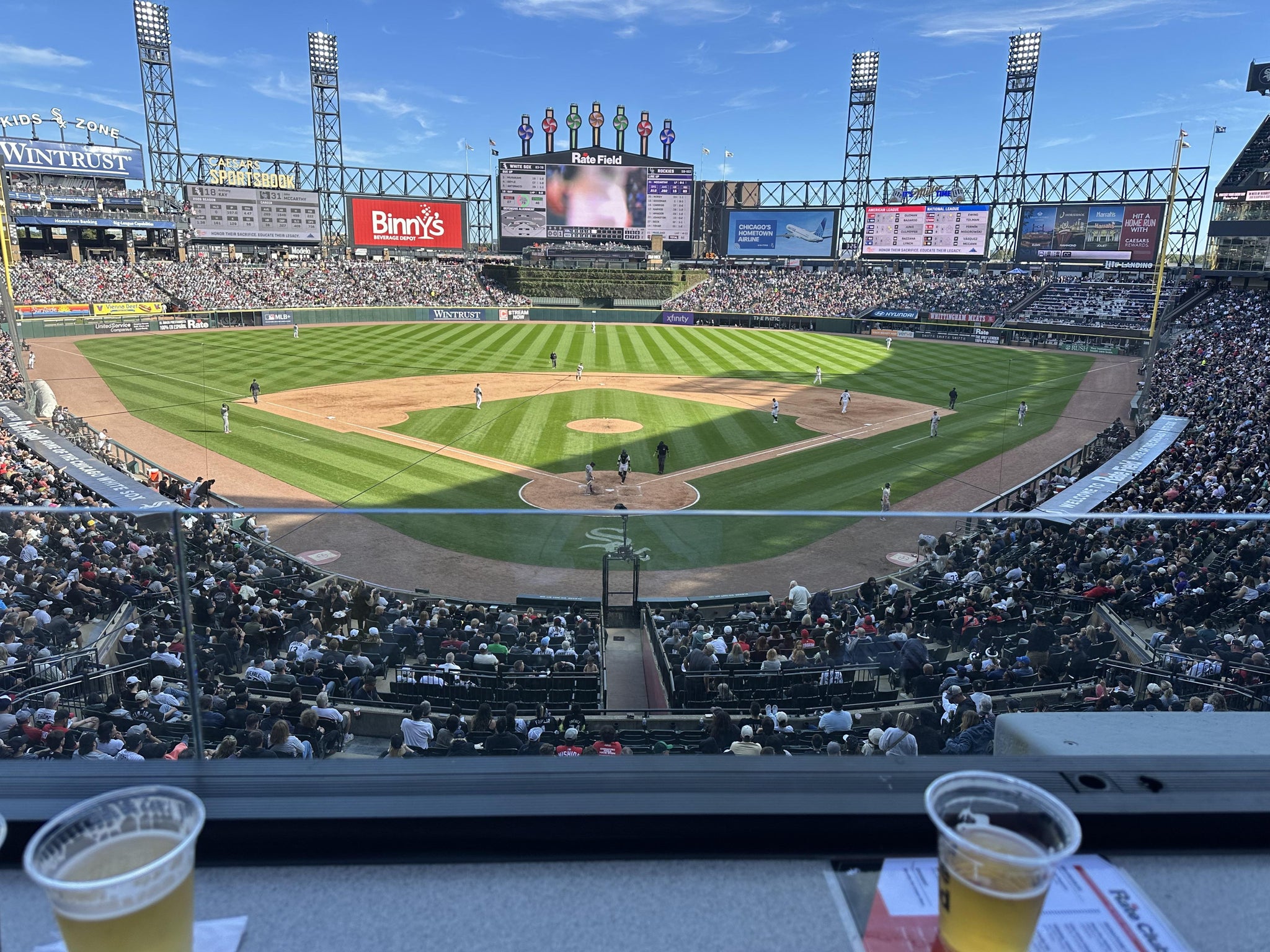 Real Fan View taken from Rate Club C at Rate Field by Steven W