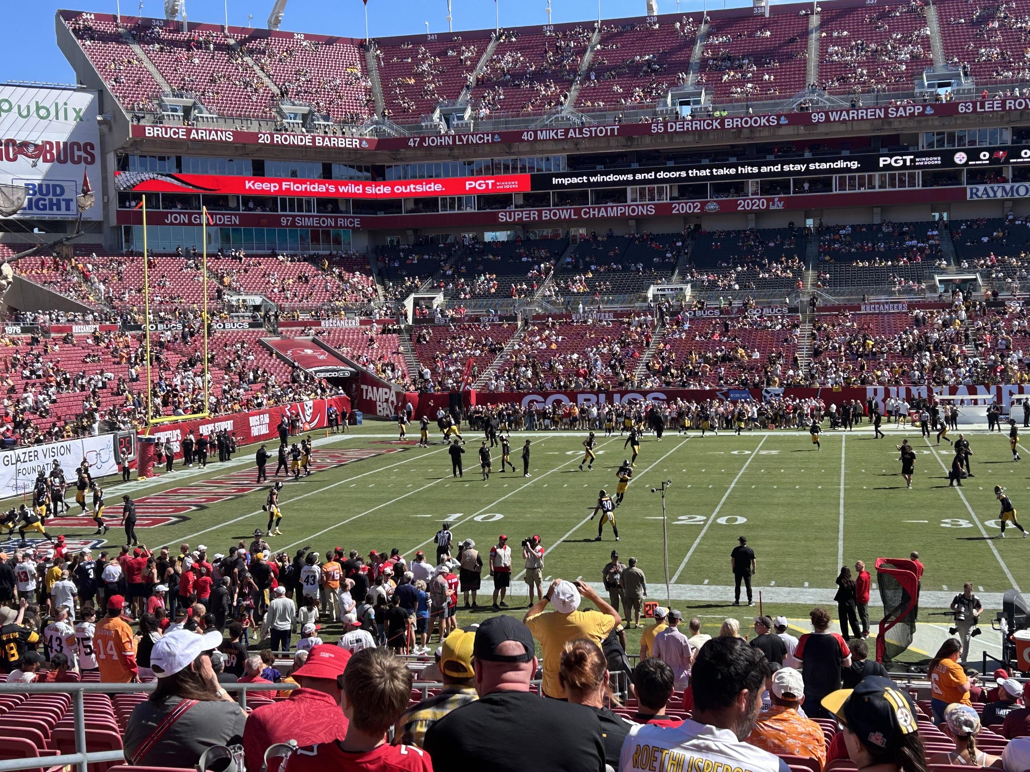 Real Fan View taken from Section 109 at Raymond James Stadium by Anthony V