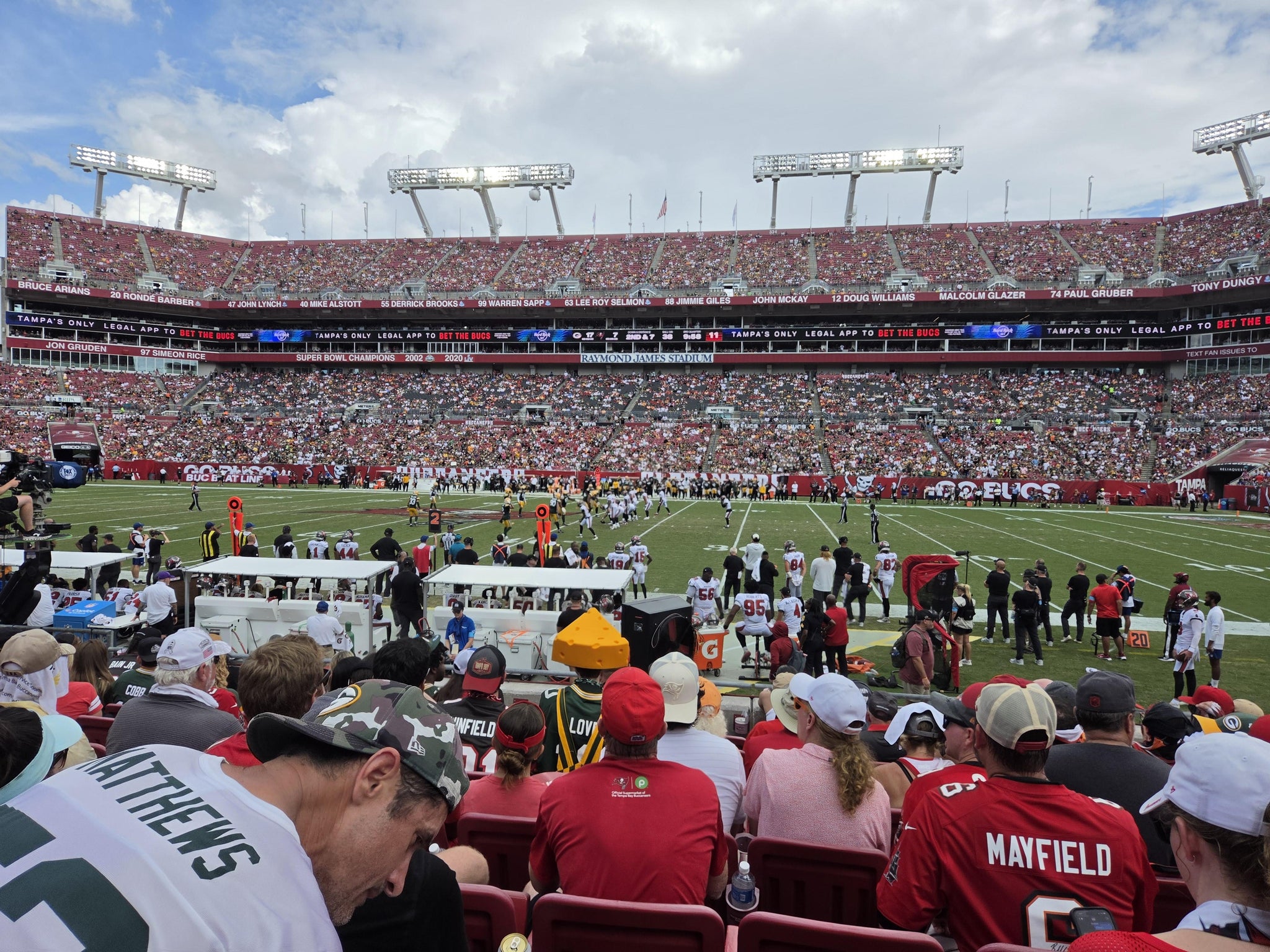 Real Fan View taken from Section 112 at Raymond James Stadium by Nathan W