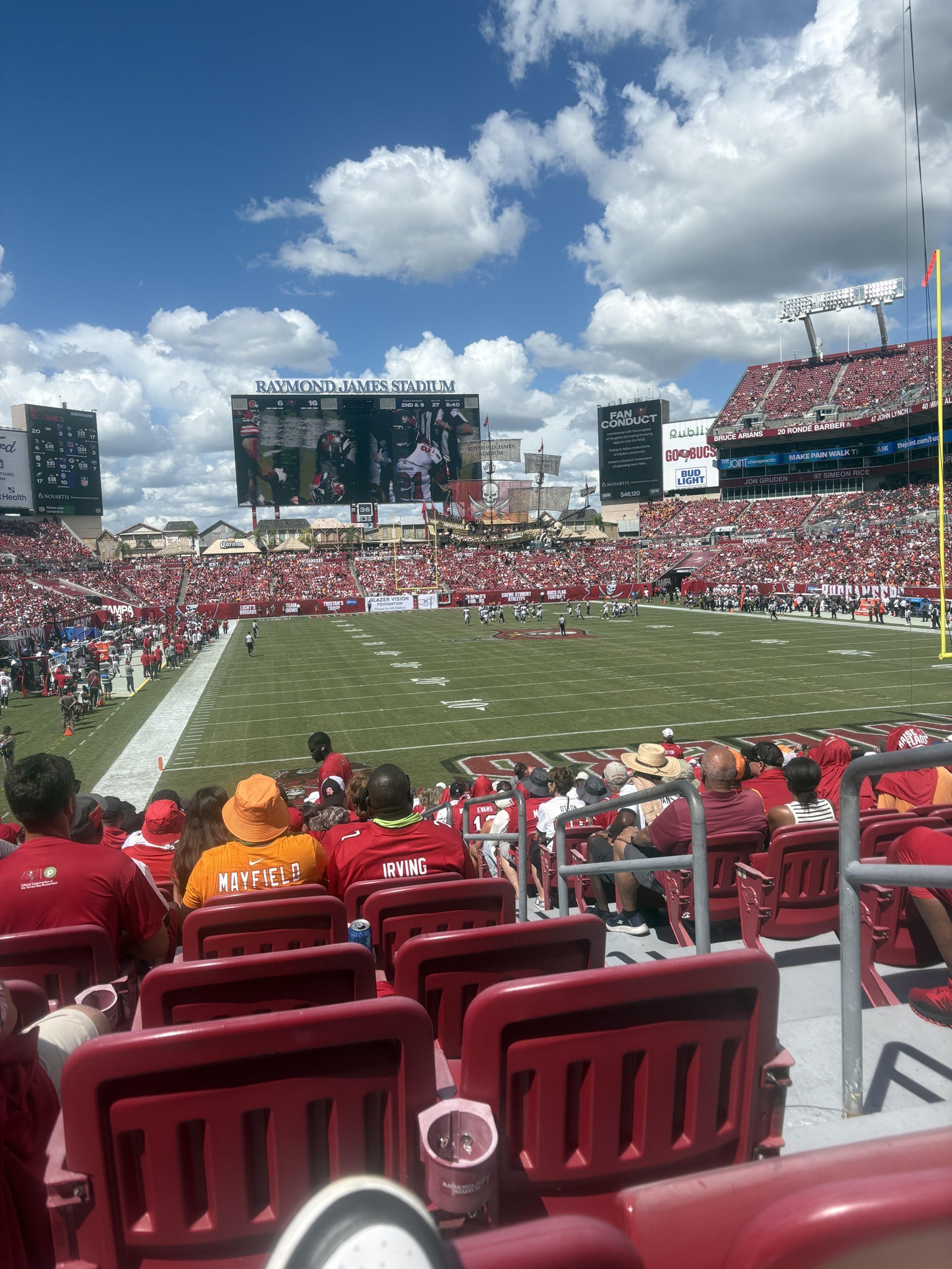 Real Fan View taken from Section 121 at Raymond James Stadium by Simone W