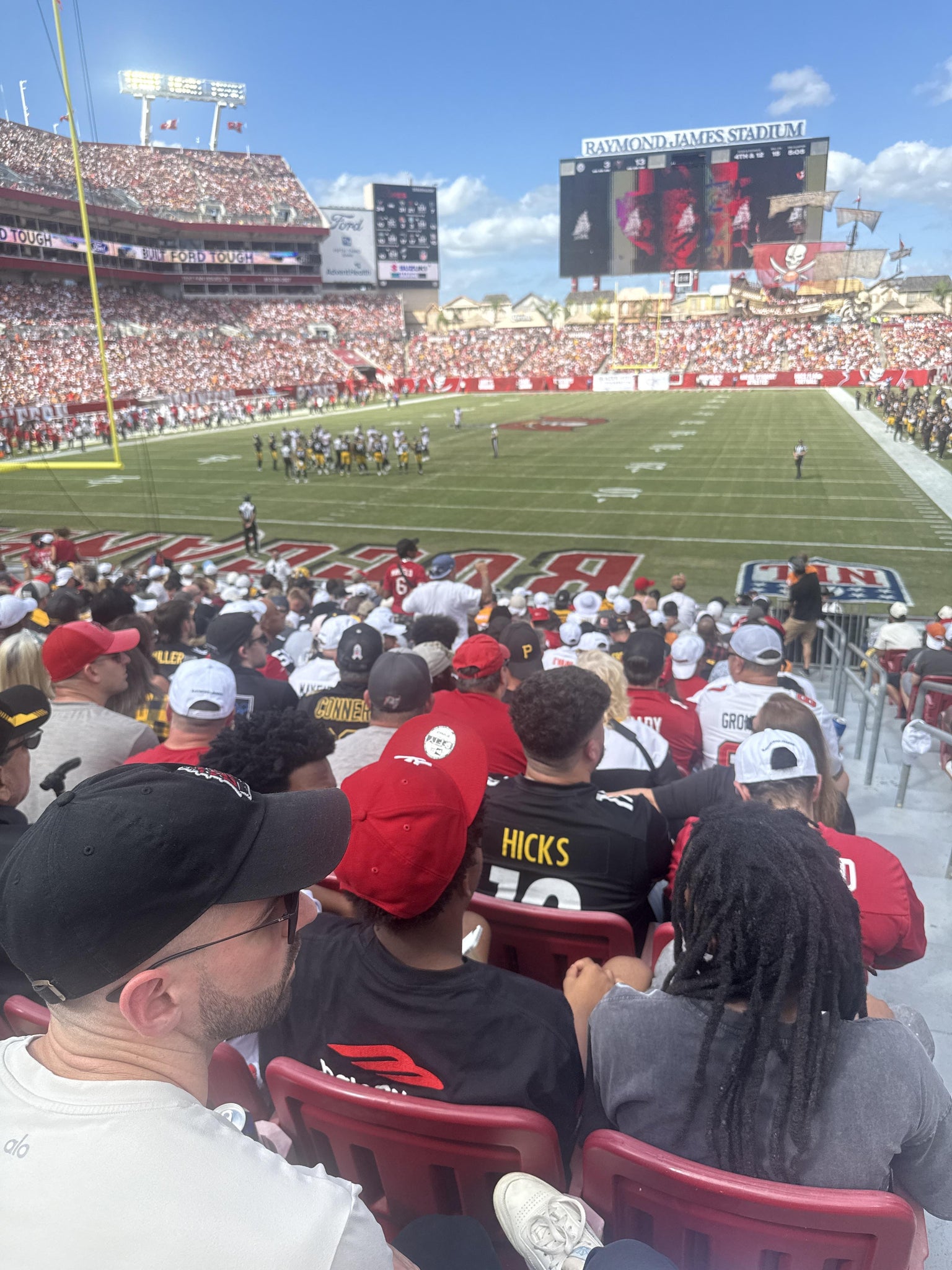 Real Fan View taken from Section 124 at Raymond James Stadium by Michael M