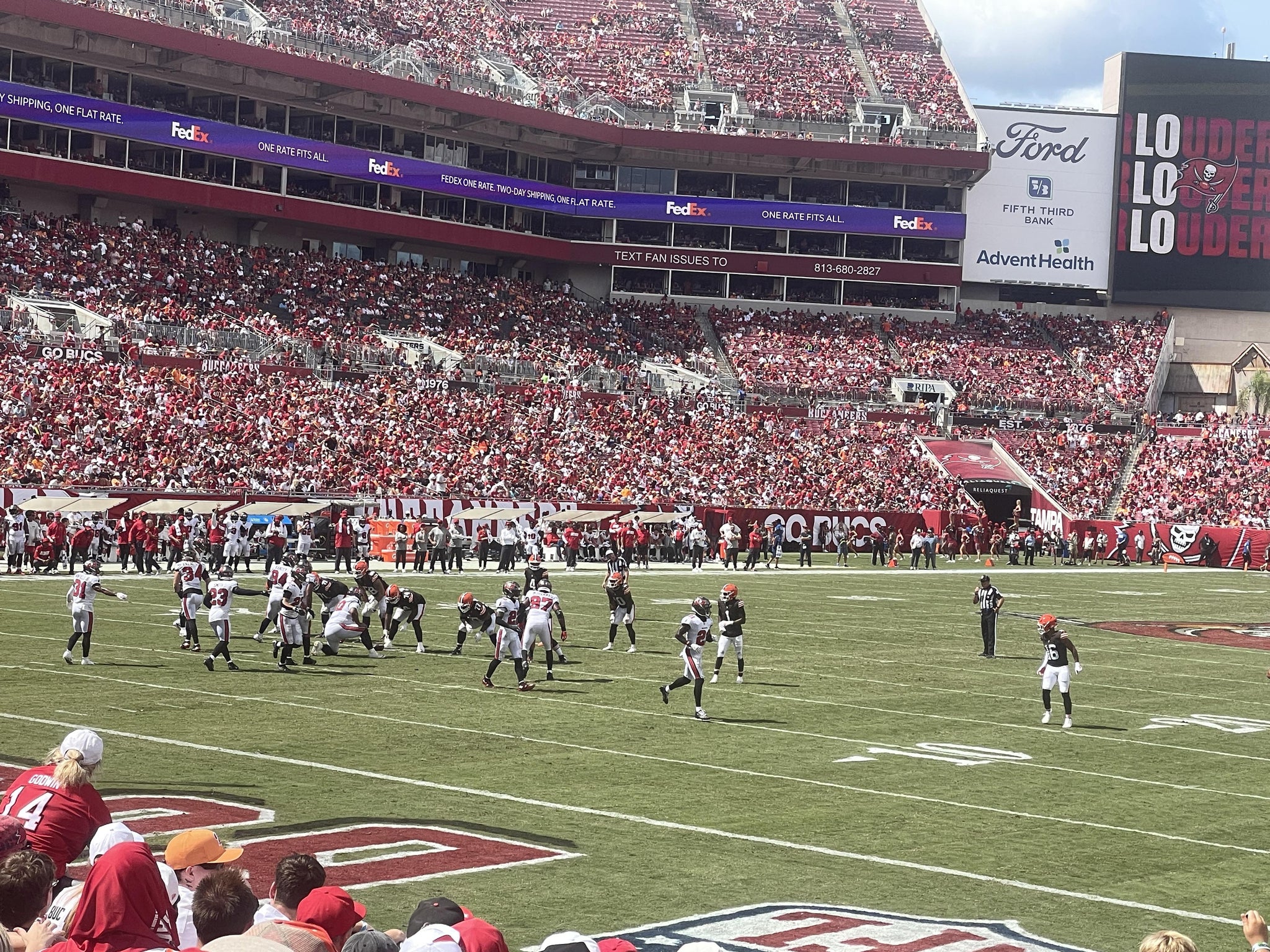 Real Fan View taken from Section 125 at Raymond James Stadium by Jeffrey B