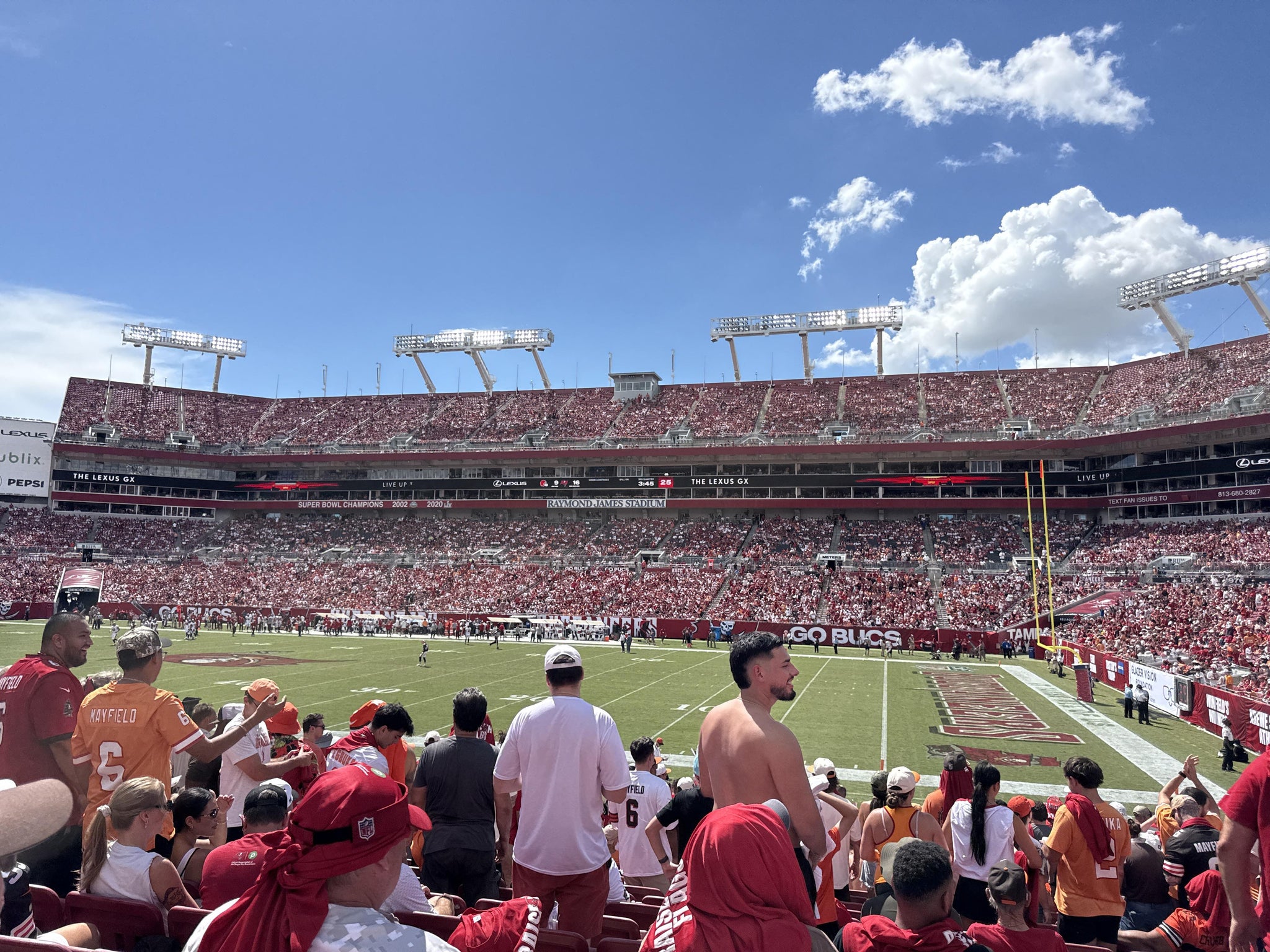 Real Fan View taken from Section 139 at Raymond James Stadium by Emily M
