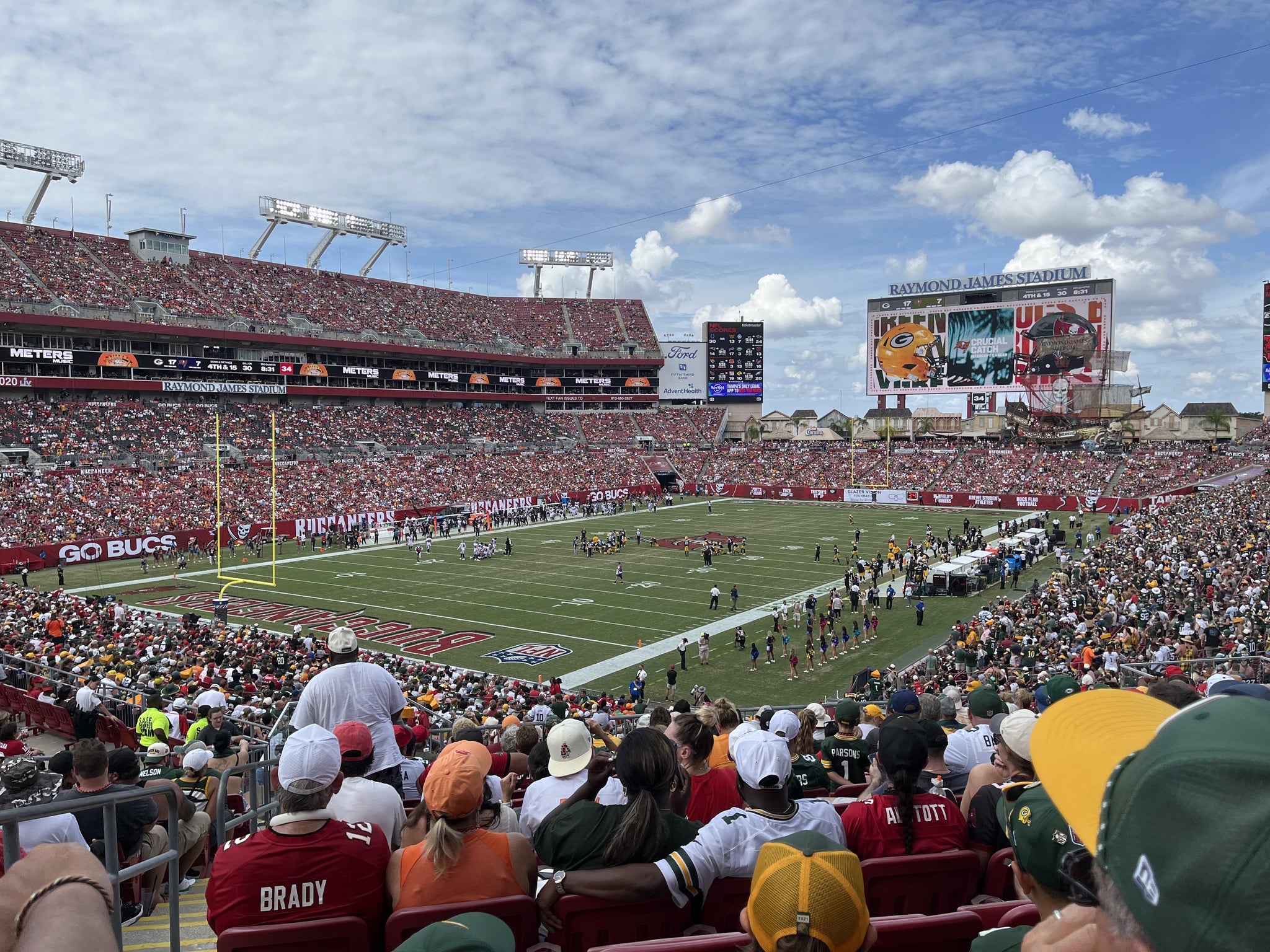 Real Fan View taken from Section 227 at Raymond James Stadium by Daniel D