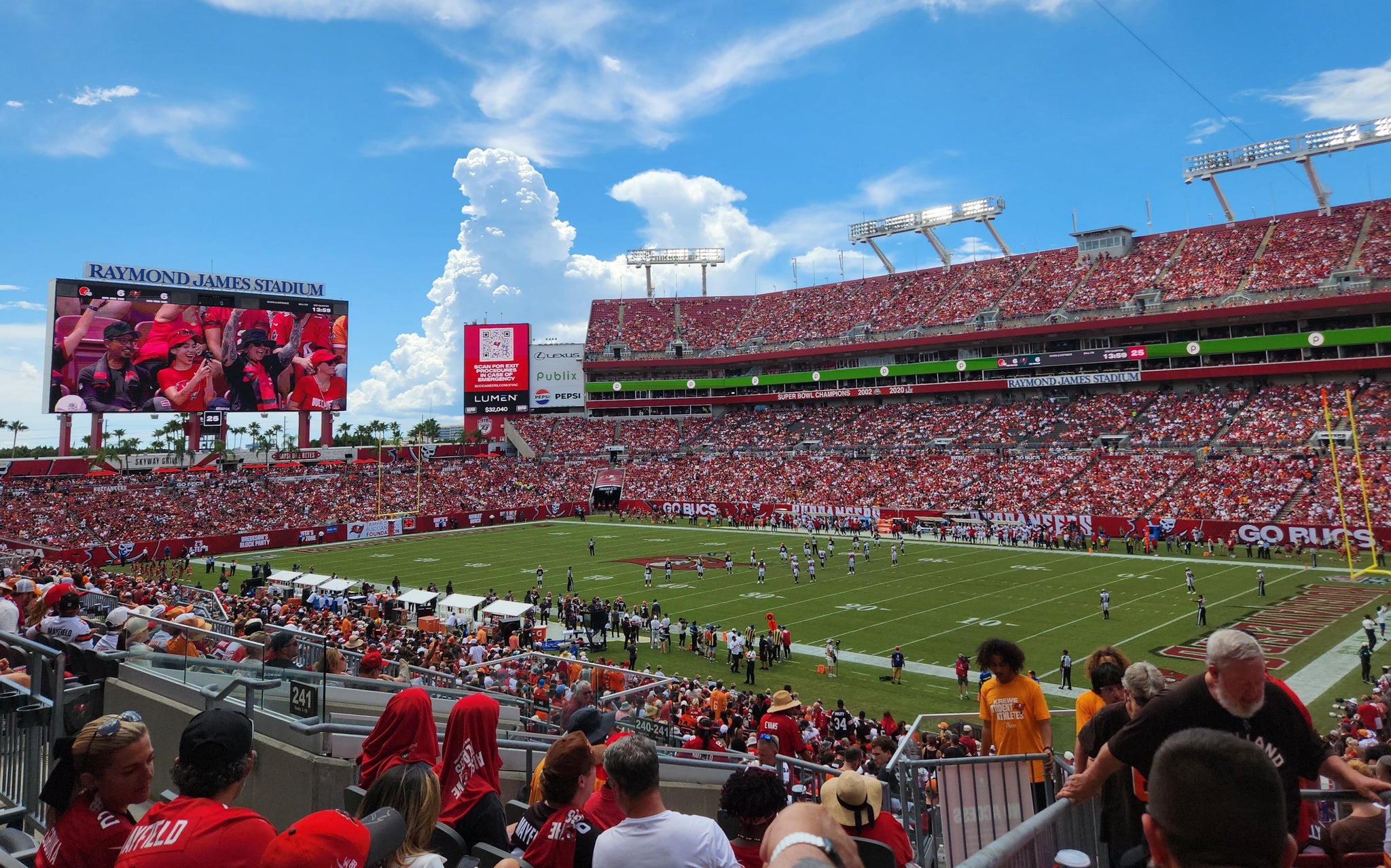 Real Fan View taken from Section 242 at Raymond James Stadium by Anne C
