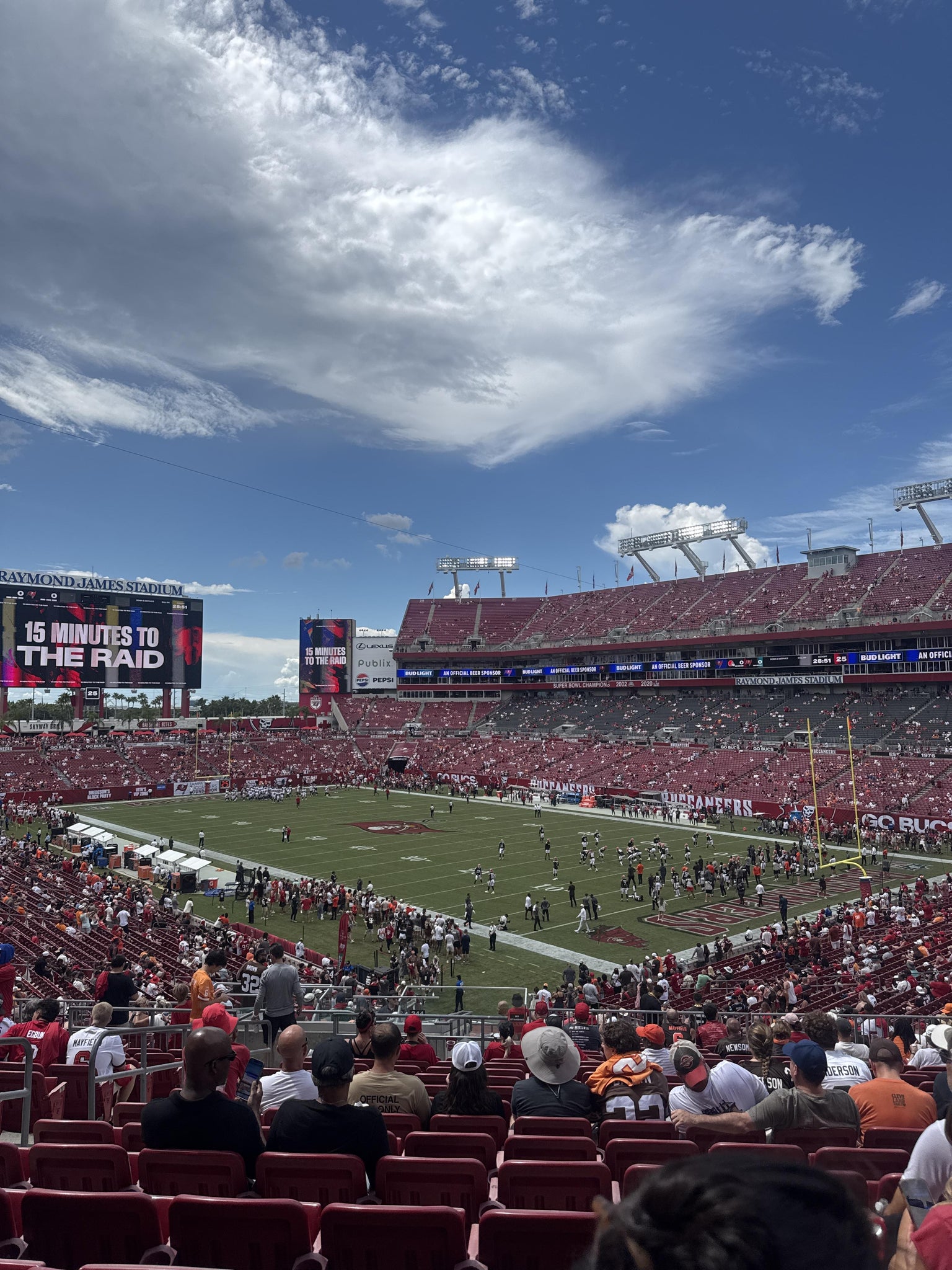 Real Fan View taken from Section 244 at Raymond James Stadium by Jared G
