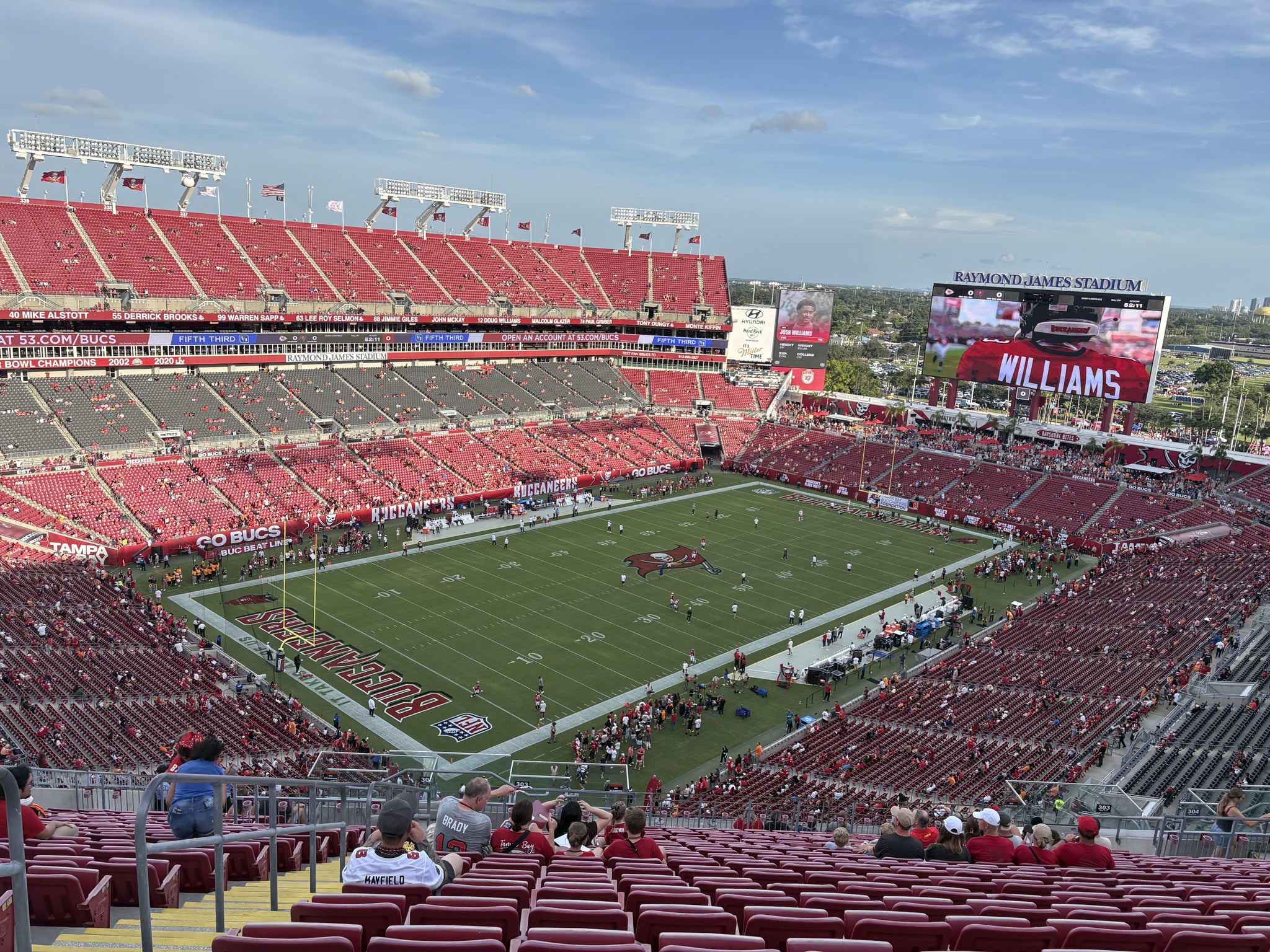 Real Fan View taken from Section 303 at Raymond James Stadium by Ryan D