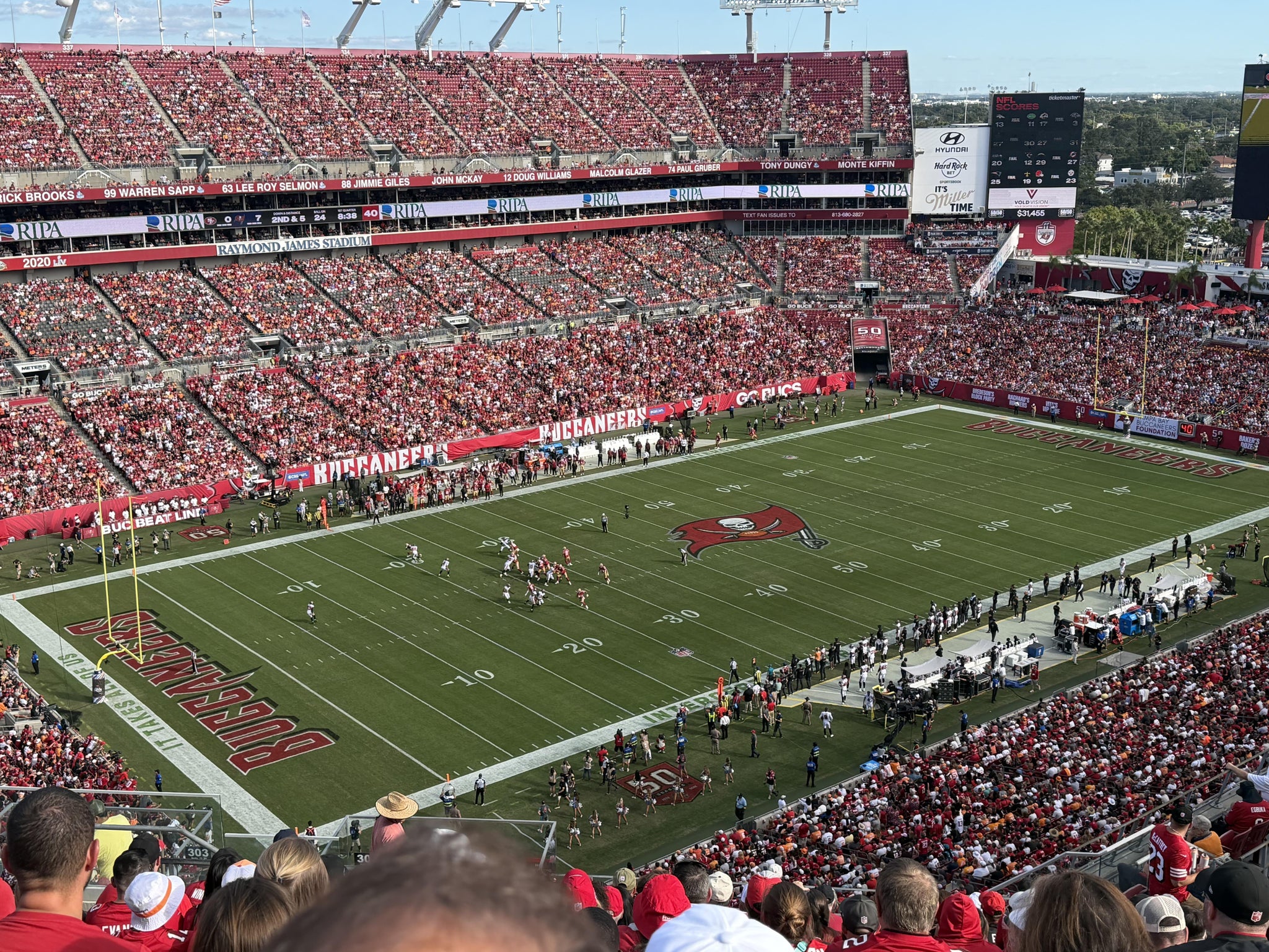 Real Fan View taken from Section 304 at Raymond James Stadium by Josuah V