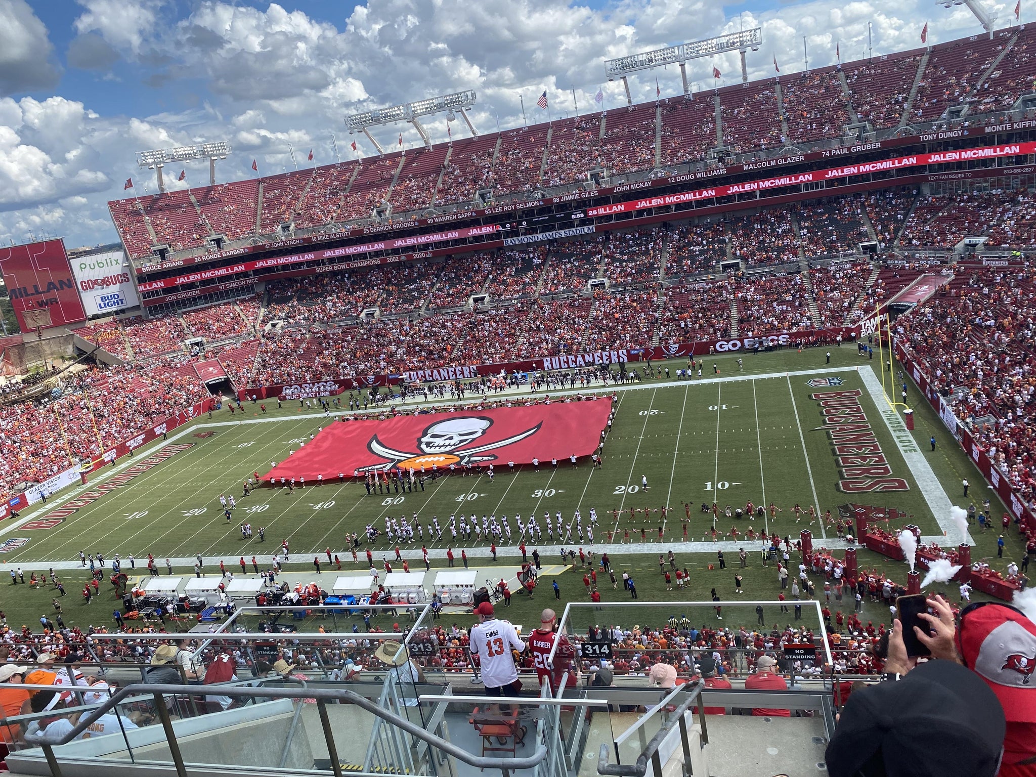 Real Fan View taken from Section 314 at Raymond James Stadium by Alex B