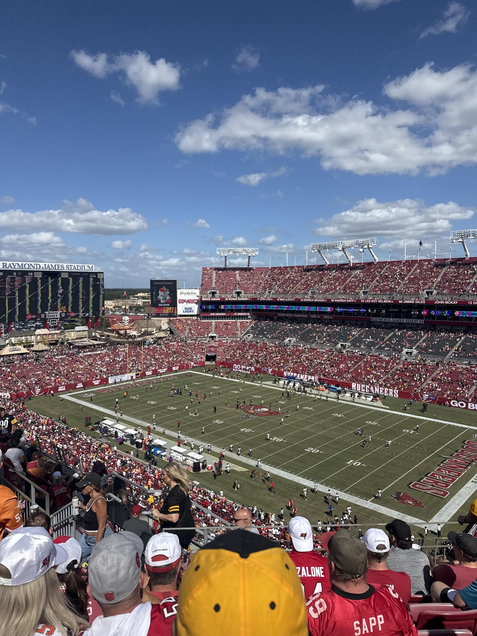 Real Fan View taken from Section 317 at Raymond James Stadium by Emily I