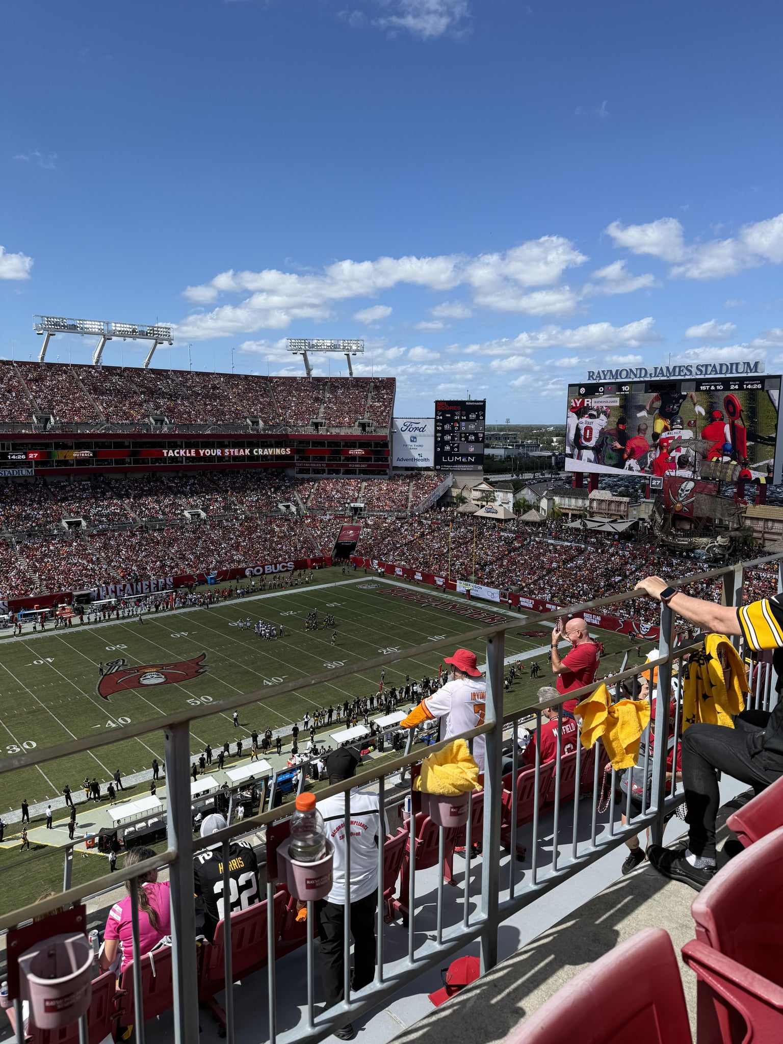 Real Fan View taken from Section 333 at Raymond James Stadium by Shawn N