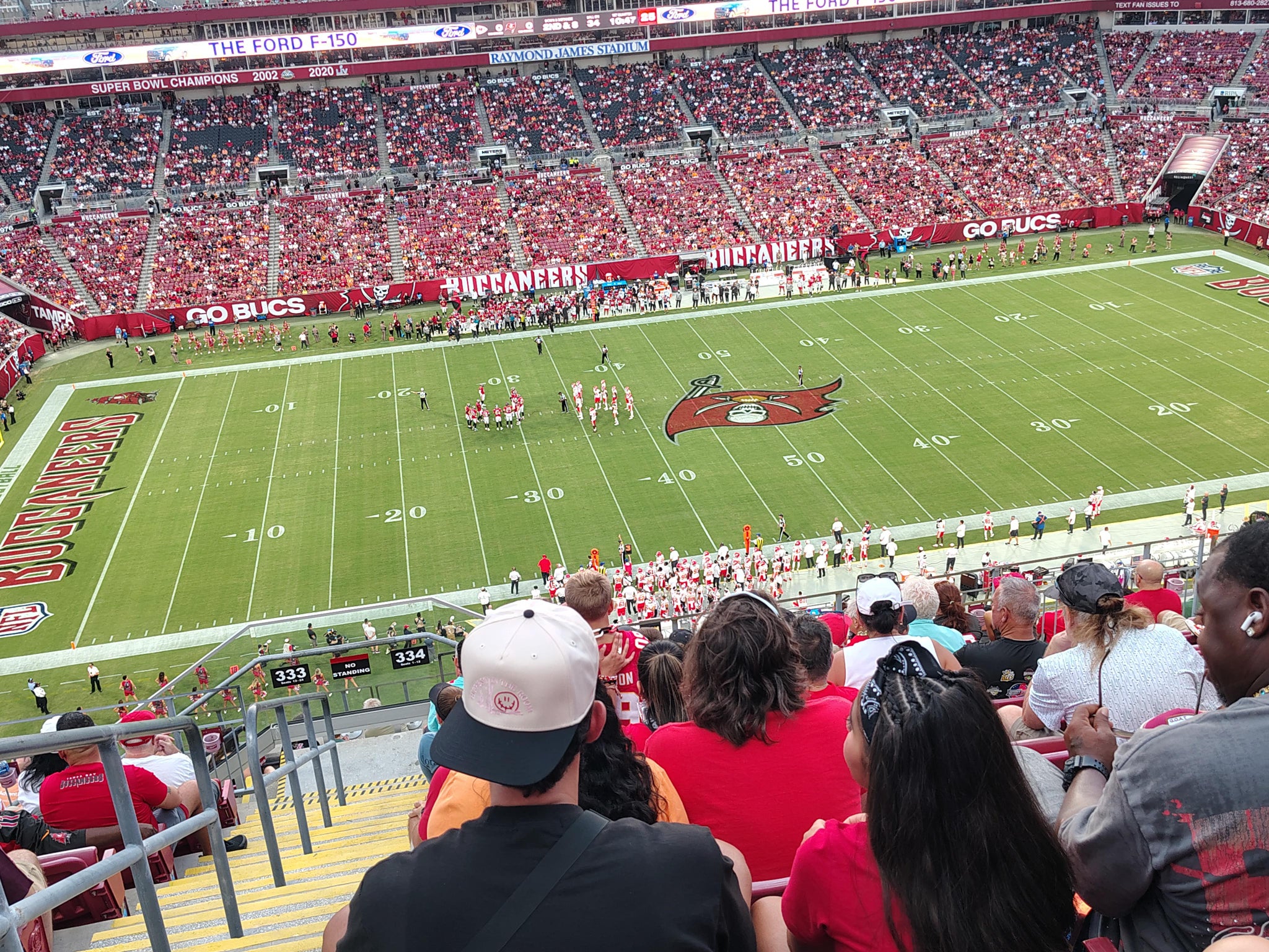 Real Fan View taken from Section 334 at Raymond James Stadium by Steve T