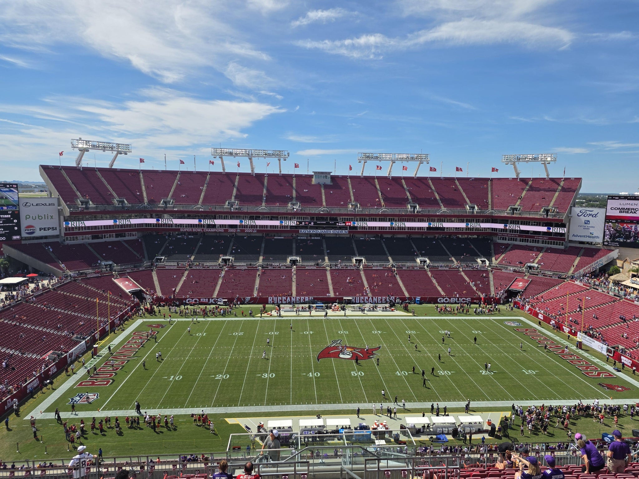 Real Fan View taken from Section 334 at Raymond James Stadium by Nathaniel S
